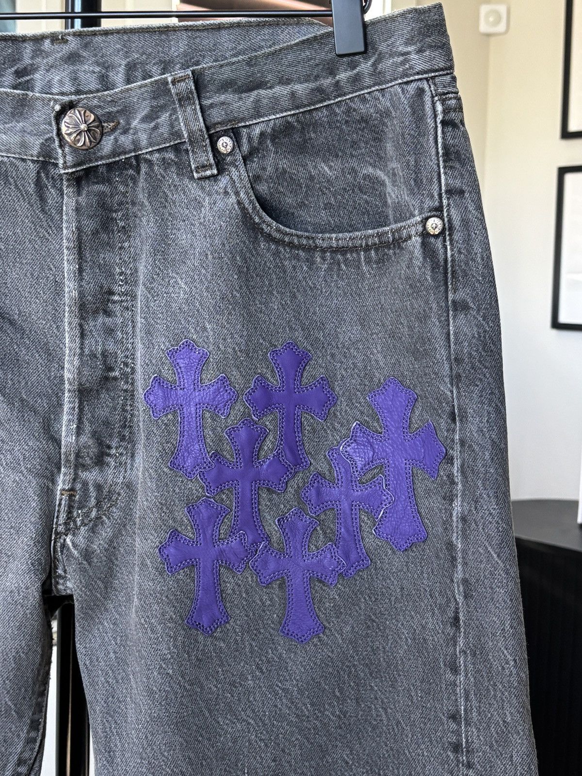 Chrome Hearts CHROME HEARTS PURPLE BARTS PATCH DENIM Size US 33 - 4 Thumbnail