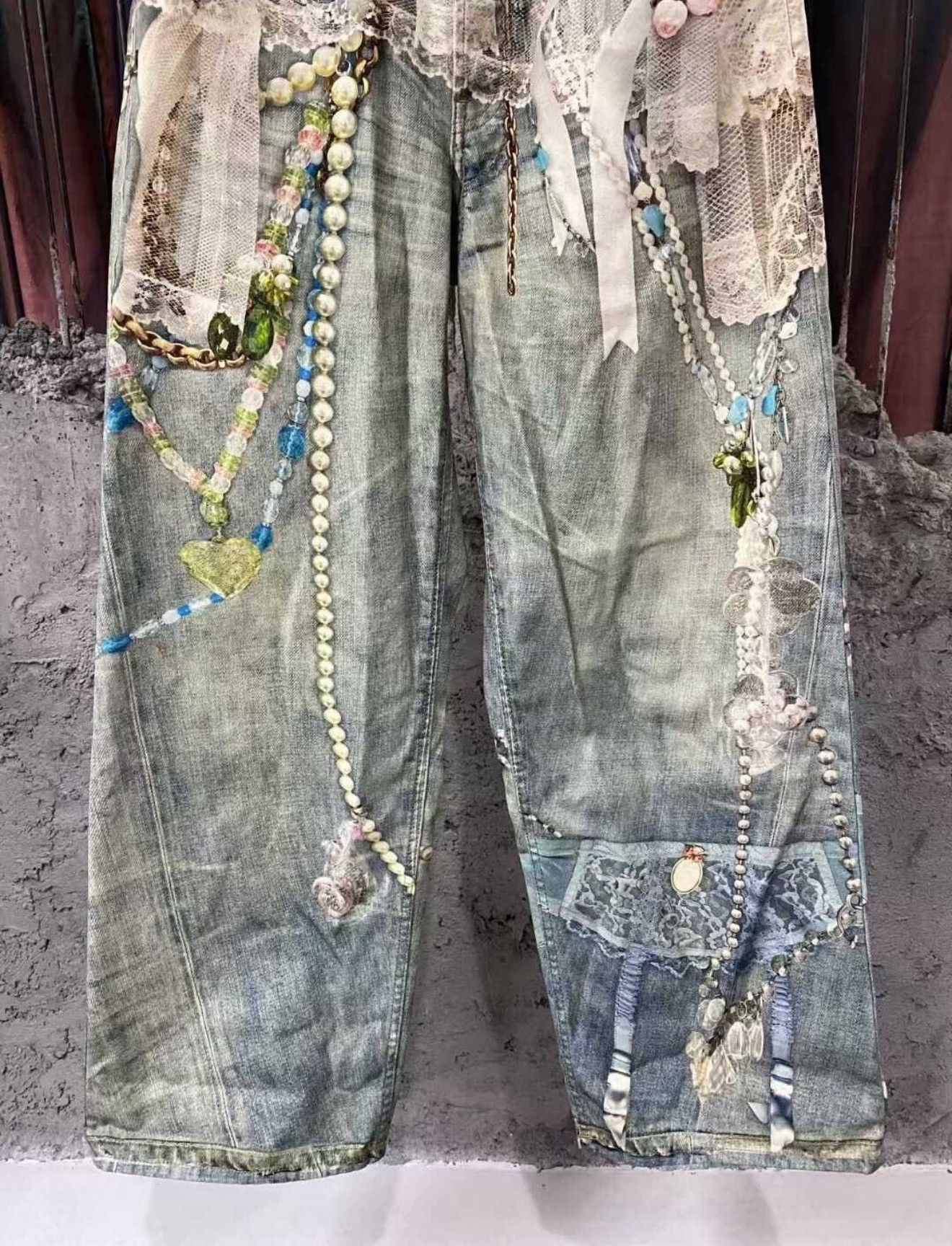 Acne Studios Acne Studios 3D Print Pear Denim Pants Size US 32 / EU 48 - 1 Thumbnail