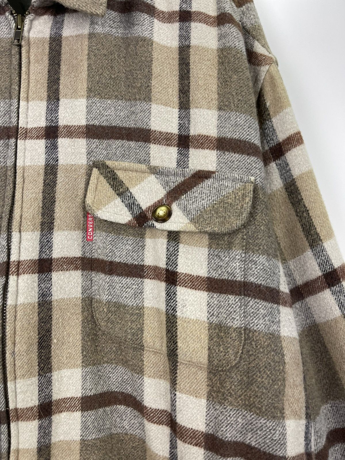 Converse × Vintage Vintage Converse All Star Flannel Jacket Size US XL / EU 56 / 4 - 8 Thumbnail