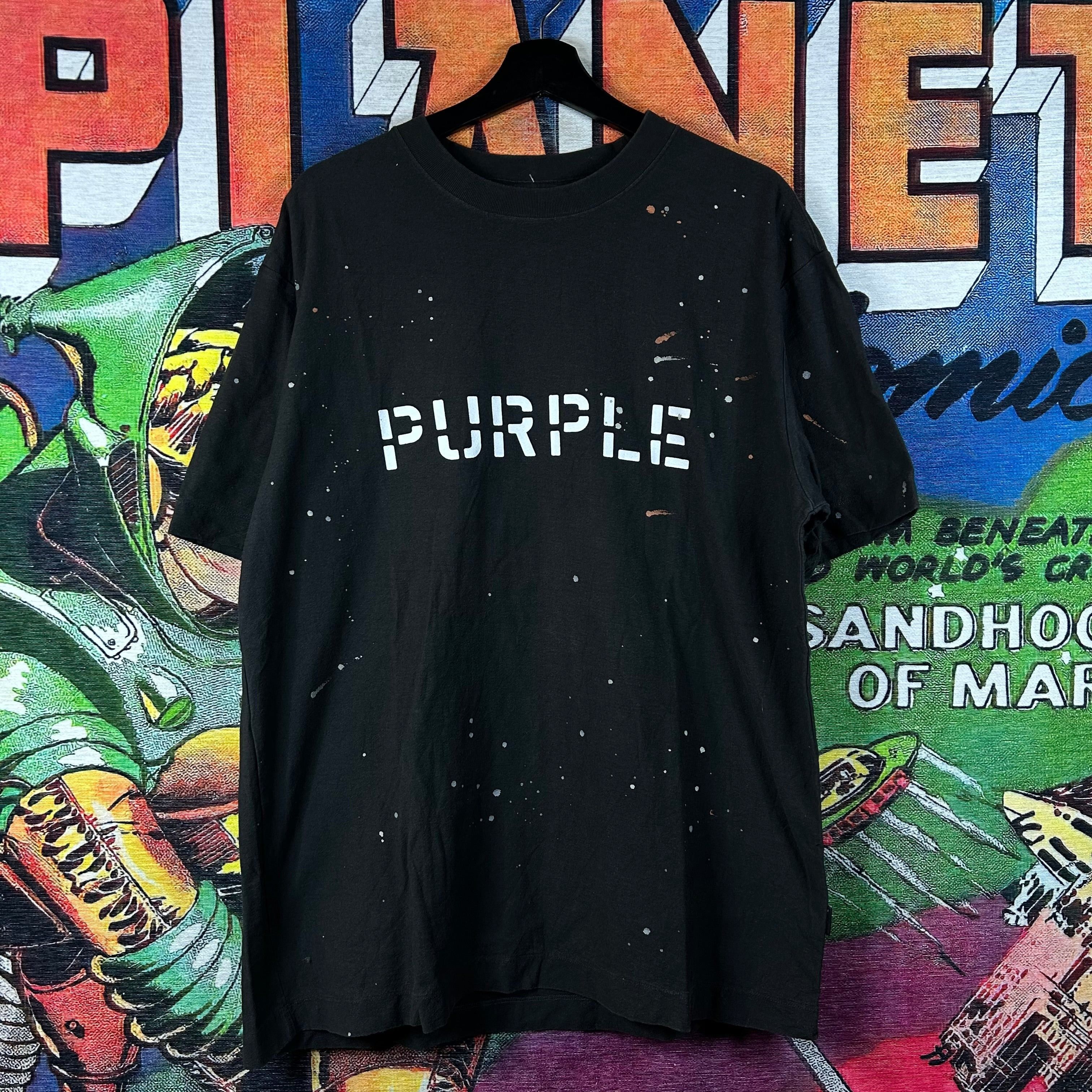 Purple Purple Paint Splatter Tee Size Large Size US L / EU 52-54 / 3 - 1 Thumbnail