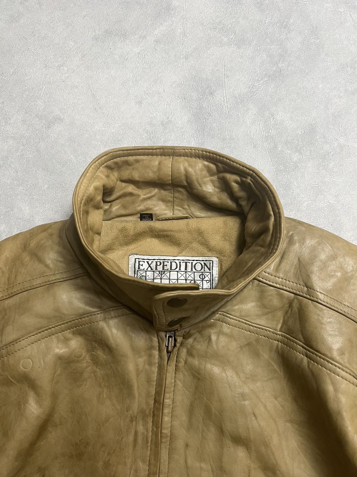 Genuine Leather Expedition by Robert Comstock Bomber Leather Jacket Size US L / EU 52-54 / 3 - 7 Thumbnail
