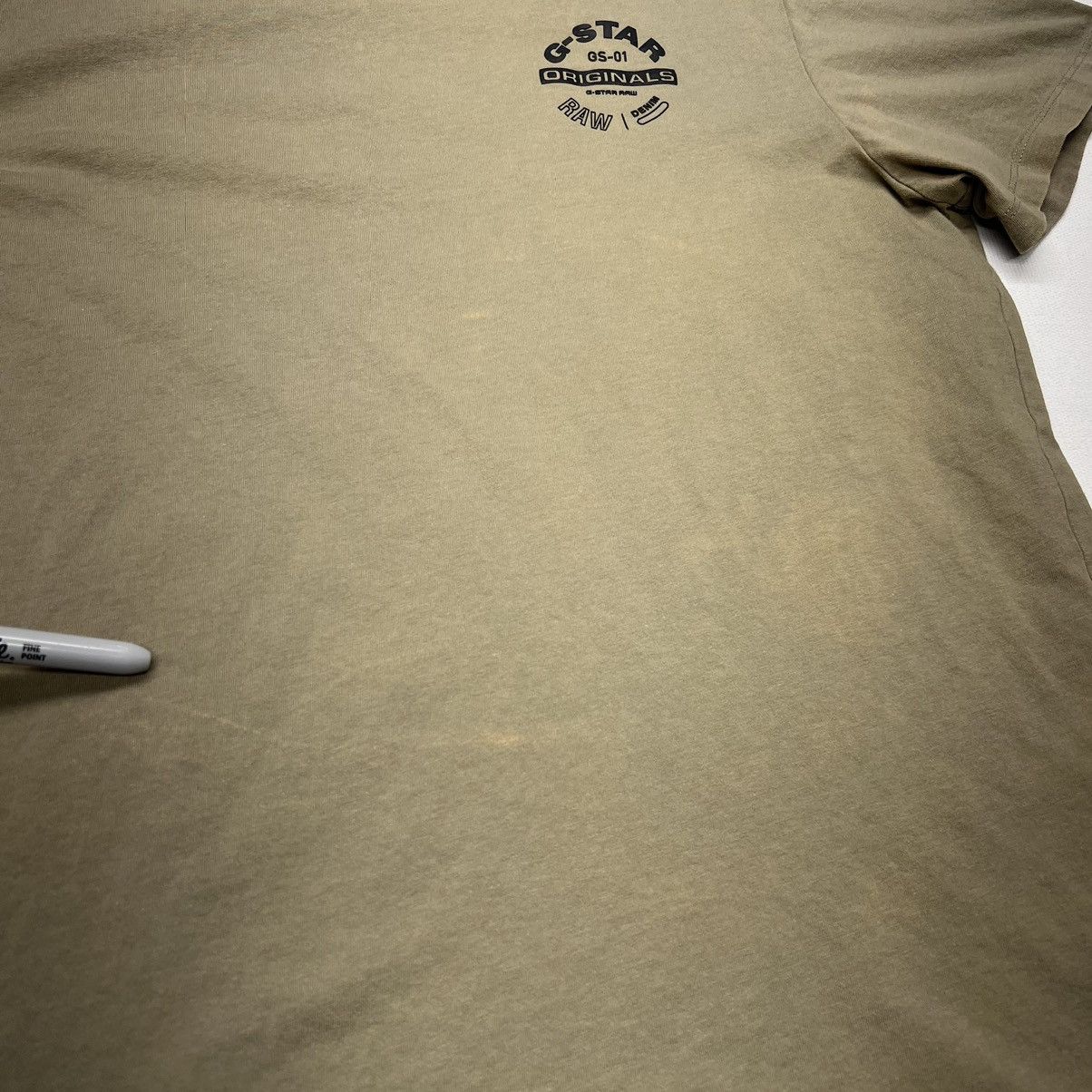 G-Star G Star Tee Shirt Green Logo Olive Raw Denim Originals Army Size US M / EU 48-50 / 2 - 9 Thumbnail