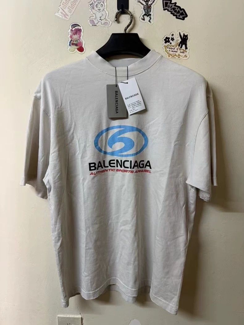 Balenciaga Balenciaga Waves destroy logo short sleeve beige Size US XS / EU 42 / 0 - 1 Thumbnail