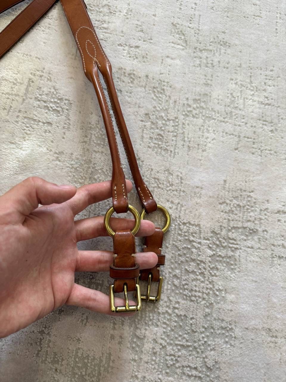 Lauren Ralph Lauren Ralph Lauren Genuine Leather Brown Double buckle rodeo Belt Size ONE SIZE - 5 Thumbnail