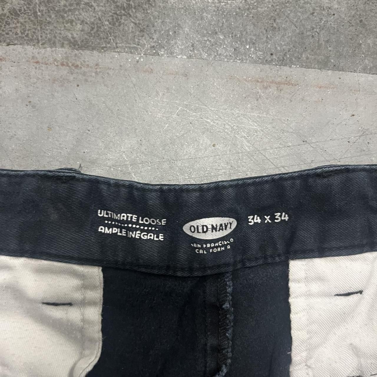 Old Navy × Vintage Vintage Y2K/2000s Baggy Ultimate Loose Black Trousers Pants! Size US 34 / EU 50 - 8 Thumbnail