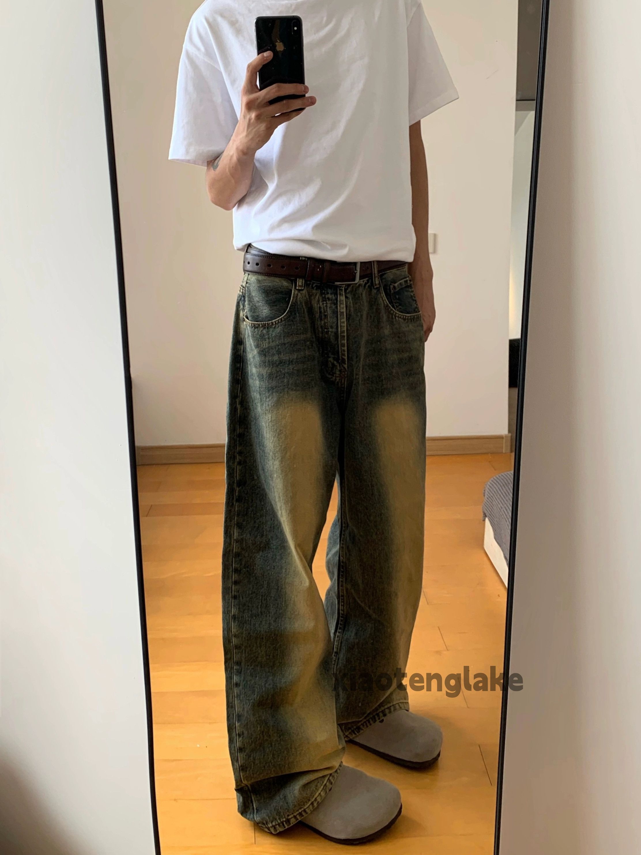 Jean × Vintage washed faded rusty loose baggy hiphop jeans Size US 30 / EU 46 - 5 Thumbnail