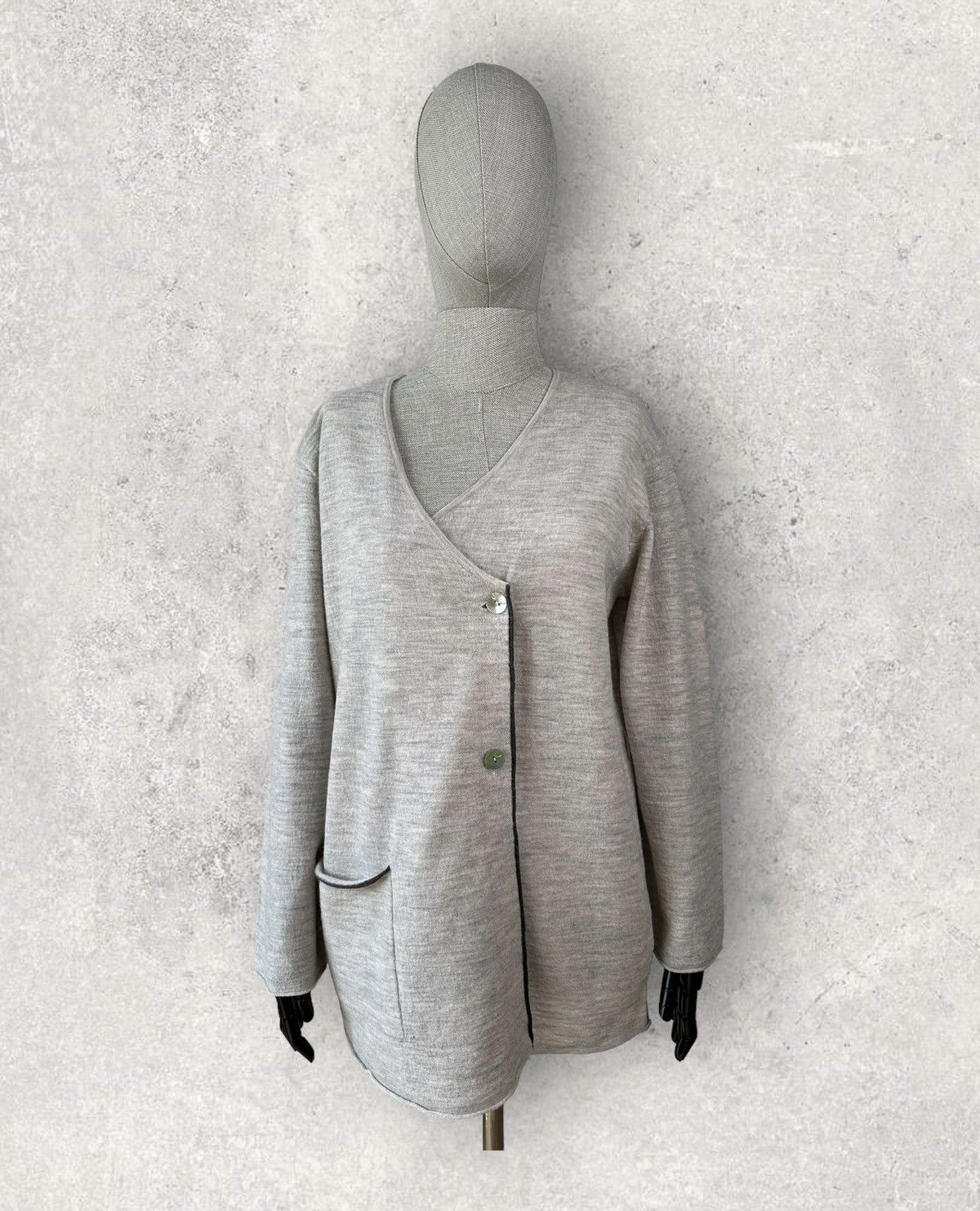 Gudrun Sjoden GUDRUN SJODEN 100% Wool Cardigan Sweater Size L / US 10 / IT 46 - 1 Thumbnail