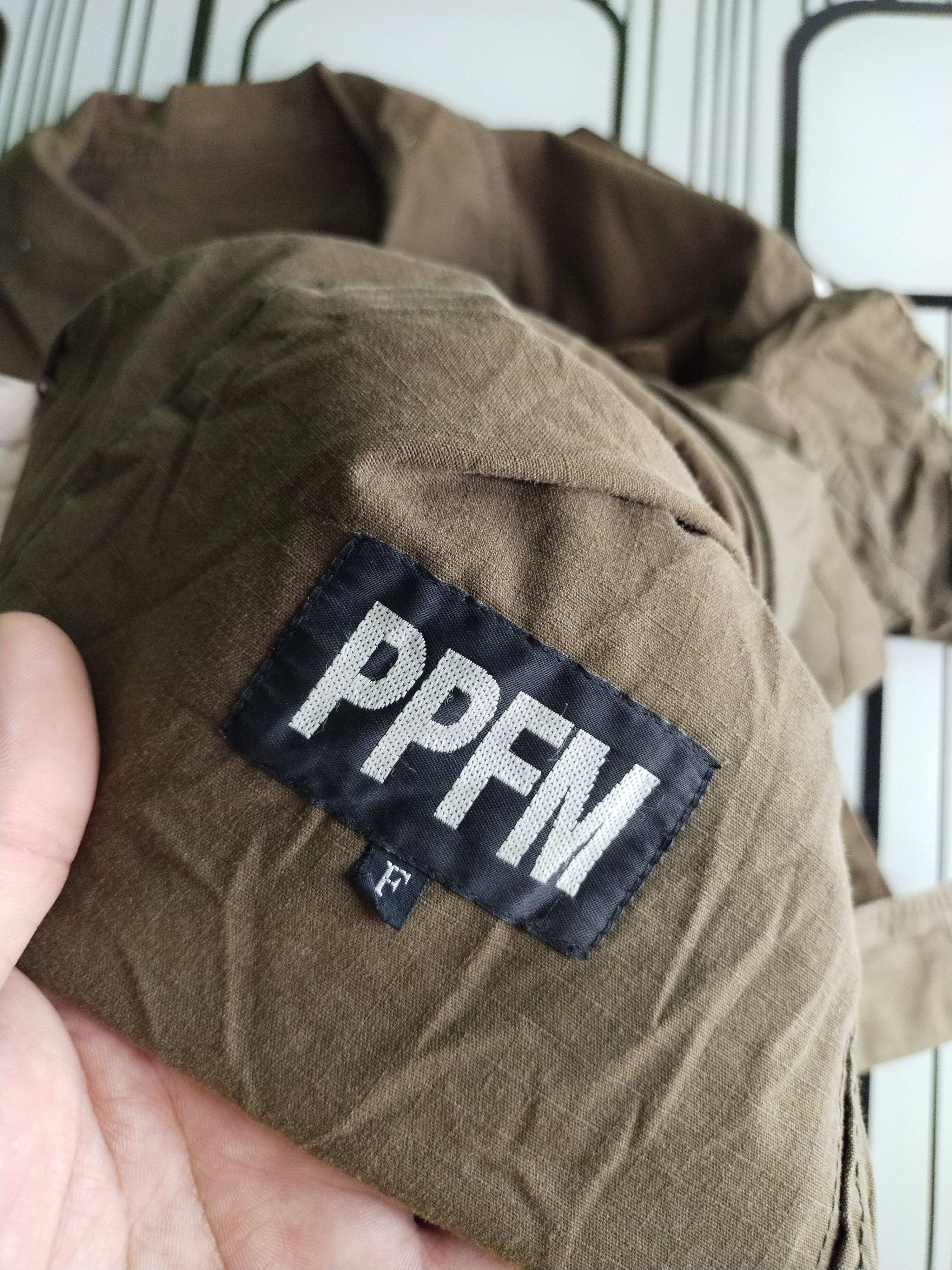 PPFM Vintage PPFM Worker Big Logo Left Sleeve Denim Jacket Size US L / EU 52-54 / 3 - 14 Thumbnail