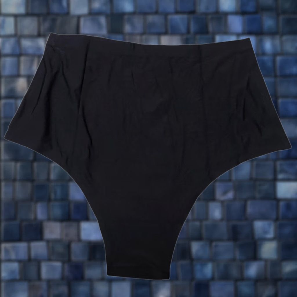 Vintage Cheek Boss Panty Womens L High Waist Cheeky Underwear Solid Black Panties Size 36" / US 14 / IT 50 - 1 Thumbnail