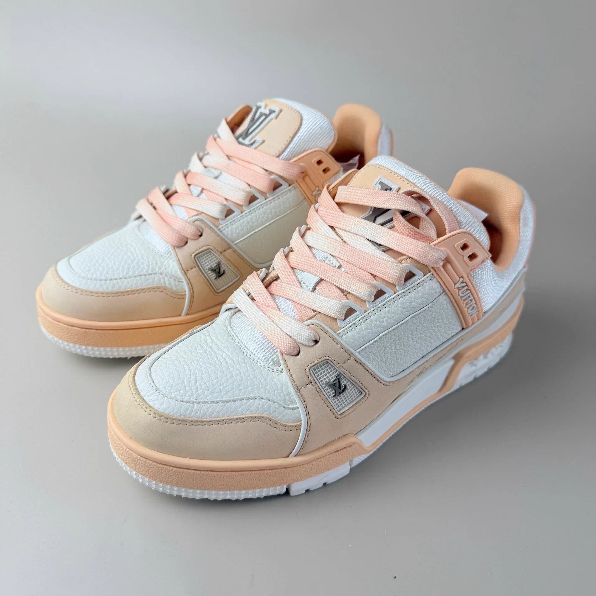 Louis Vuitton LV Trainer Pink/White 37 EU 99 New YLP4681 Size US 6 / IT 36 - 1 Thumbnail