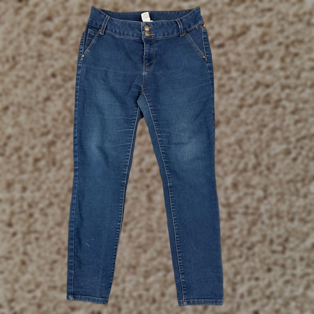 Vintage Workshop Jeans Women Jeans Skinny Mid Blue 28x26 4 Regular Denim Cotton Blend 5-Pocket Design Button Pockets Mens? Women. Size 27" / US 4 / IT 40 - 1 Thumbnail