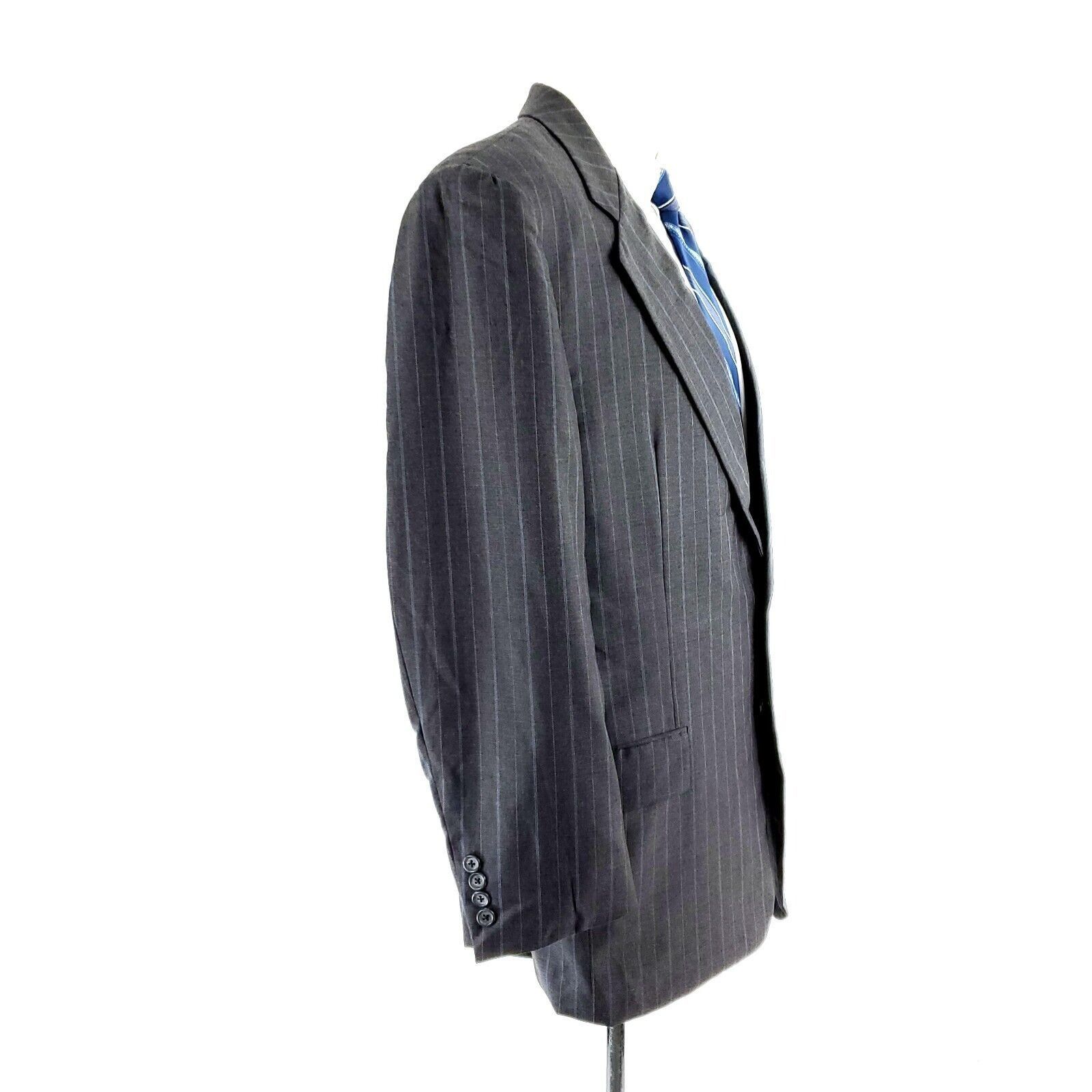 Hickey Freeman Hickey Freeman Loro Piana Super 120s Wool 2 Button Suit Jack Size 40R - 6 Thumbnail