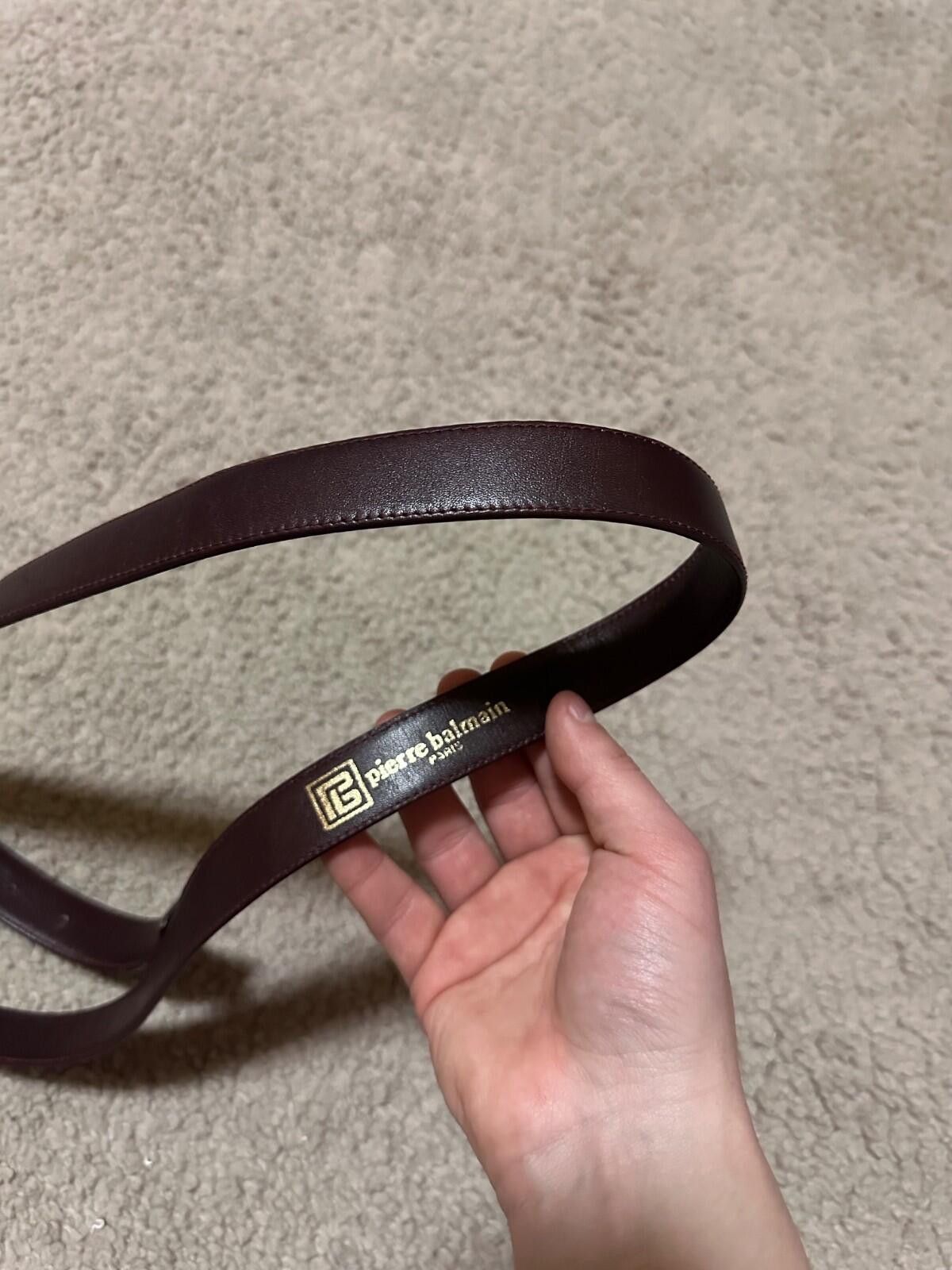 Balmain Vintage Pierre Balmain Brown Leather Belt Sz 95/38 Size ONE SIZE - 8 Thumbnail