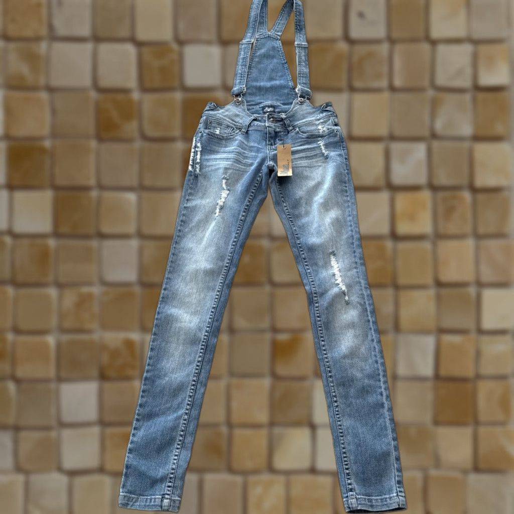 Vintage VINTAGE Blue Asphalt Juniors Skinny Leg Distressed Jeans Women's Size 1 Blue Size 25" / US 0 / IT 36 - 1 Thumbnail