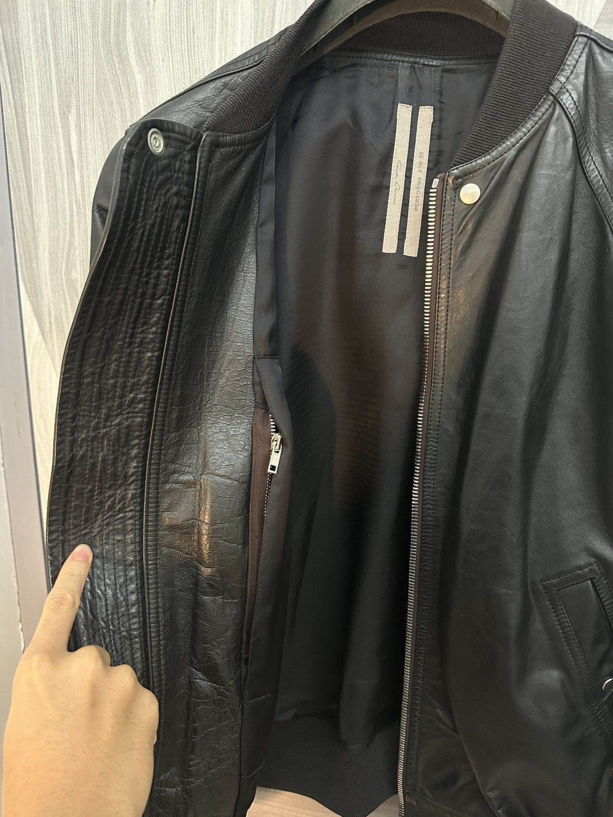 Rick Owens Rick Owens FW20 leather jacket Size US M / EU 48-50 / 2 - 7 Thumbnail
