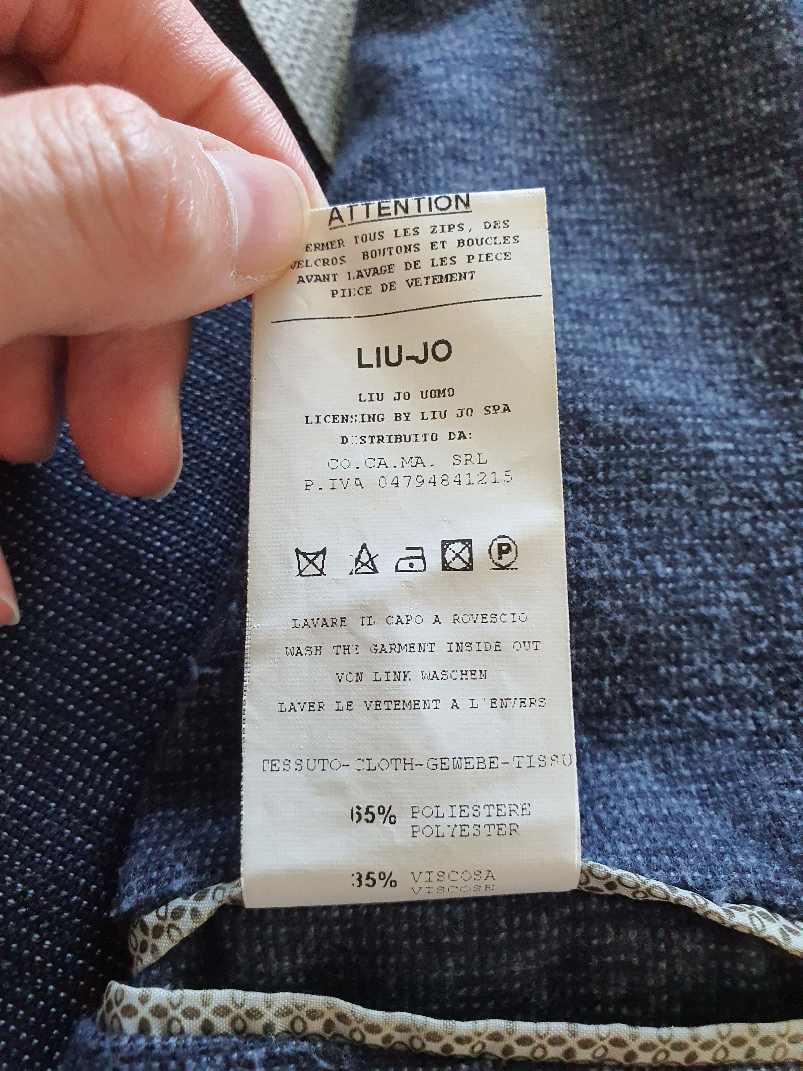 Liu Jo UOMO - Sports Coat Suit Jacket - Navy Nailhead - Sz EU 46 Size 36R - 8 Thumbnail