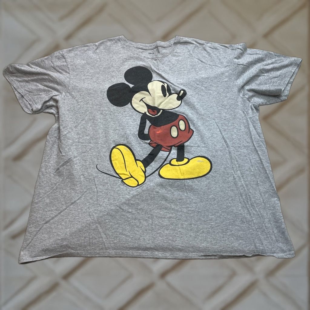 Disney Disney Mickey Mouse Shirt Mens 2XL Gray Graphic Tee Short Sleeve Cartoon Crew Size US XXL / EU 58 / 5 - 1 Thumbnail