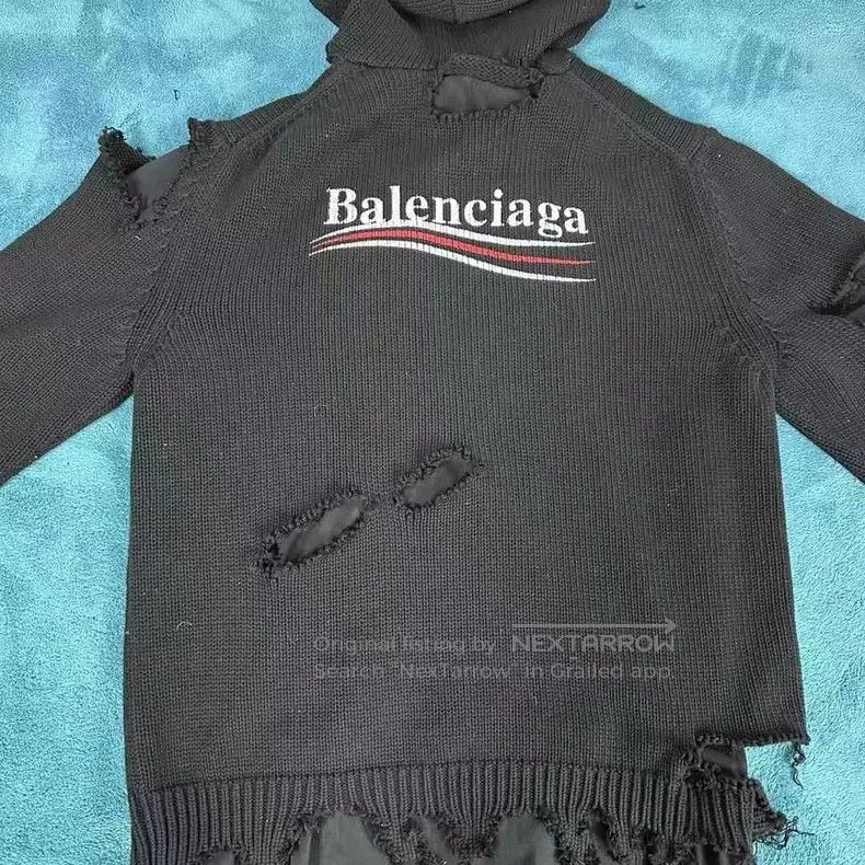 Balenciaga Balenciaga Black Hole Sweater, Classic Cola Logo Design, F Size US S / EU 44-46 / 1 - 2 Thumbnail