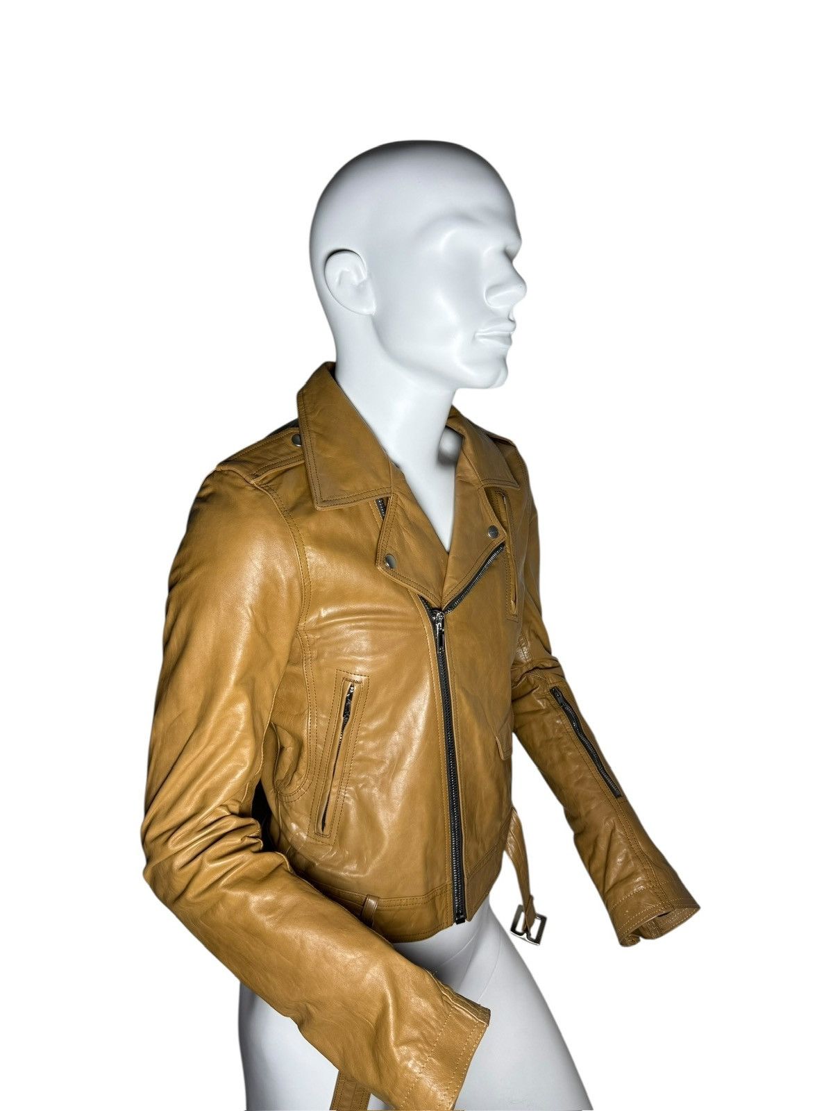 Rick Owens Rick Owens Honey High-Neck Leather Jacket – FW21 Size US M / EU 48-50 / 2 - 4 Thumbnail