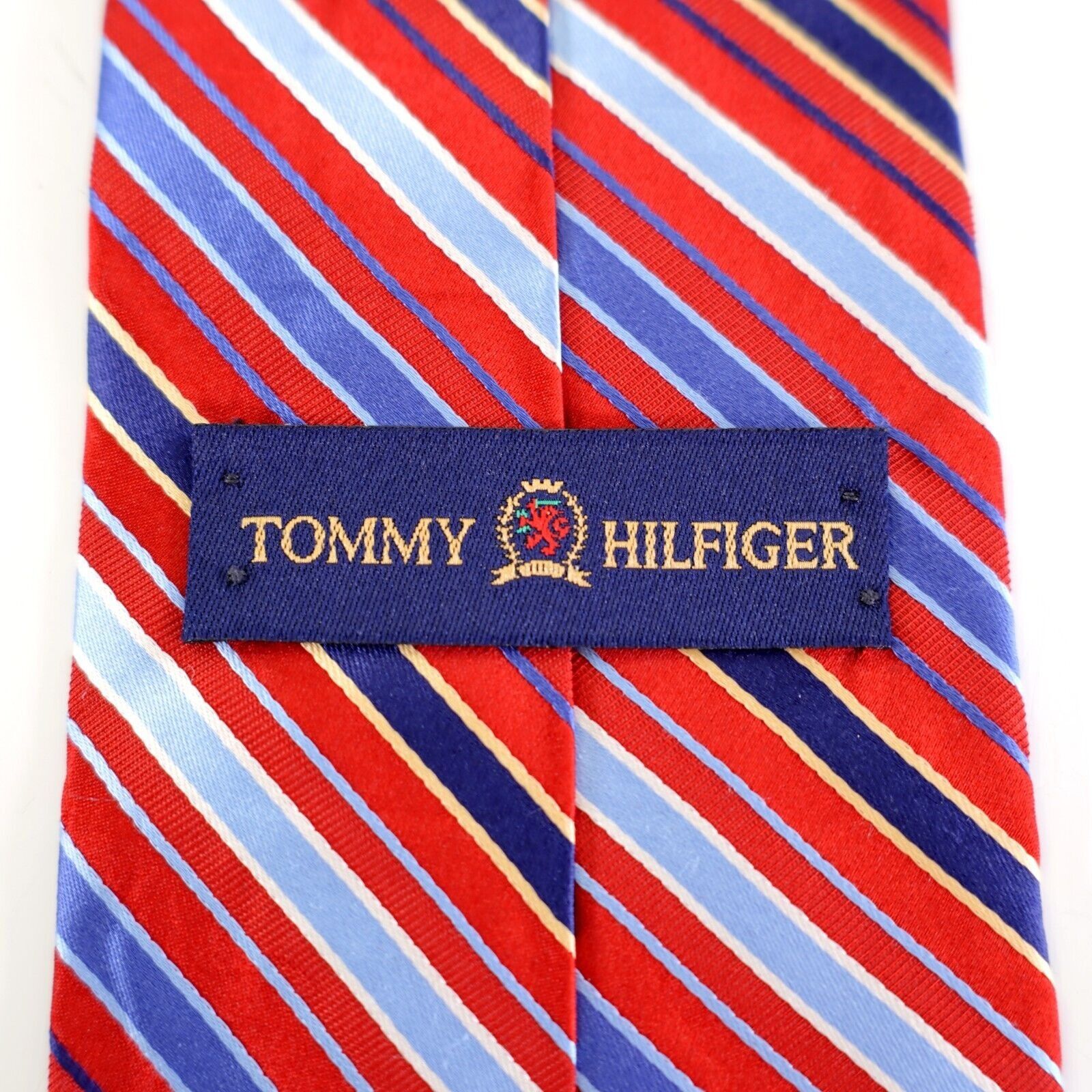 Tommy Hilfiger Vintage Tommy Hilfiger Red Blue Striped Woven Two Tone Silk Size ONE SIZE - 3 Thumbnail