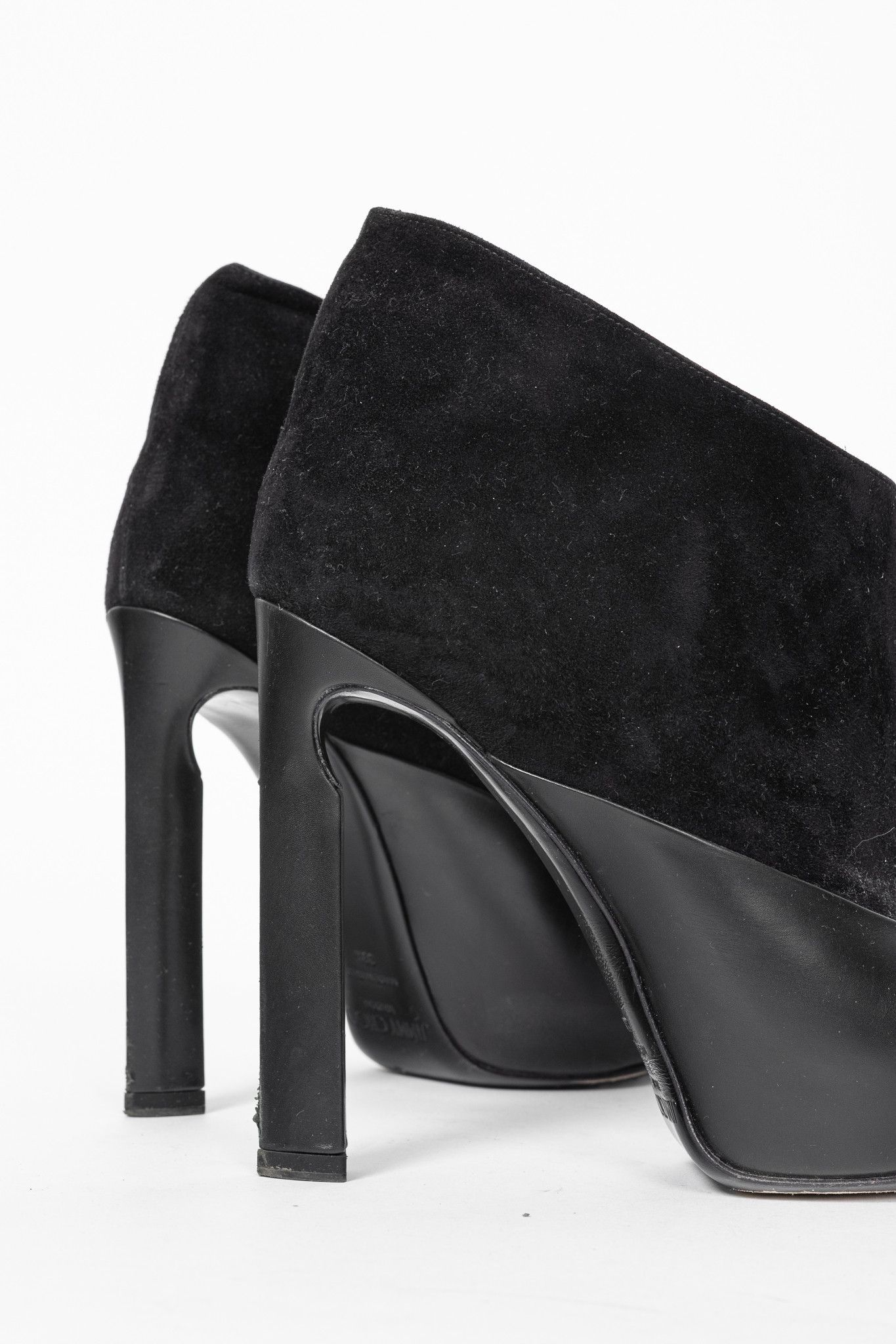 Jimmy Choo Jimmy Choo Diad Black Suede & Nappa Leather Ankle Boots Size US 9 / IT 39 - 8 Thumbnail