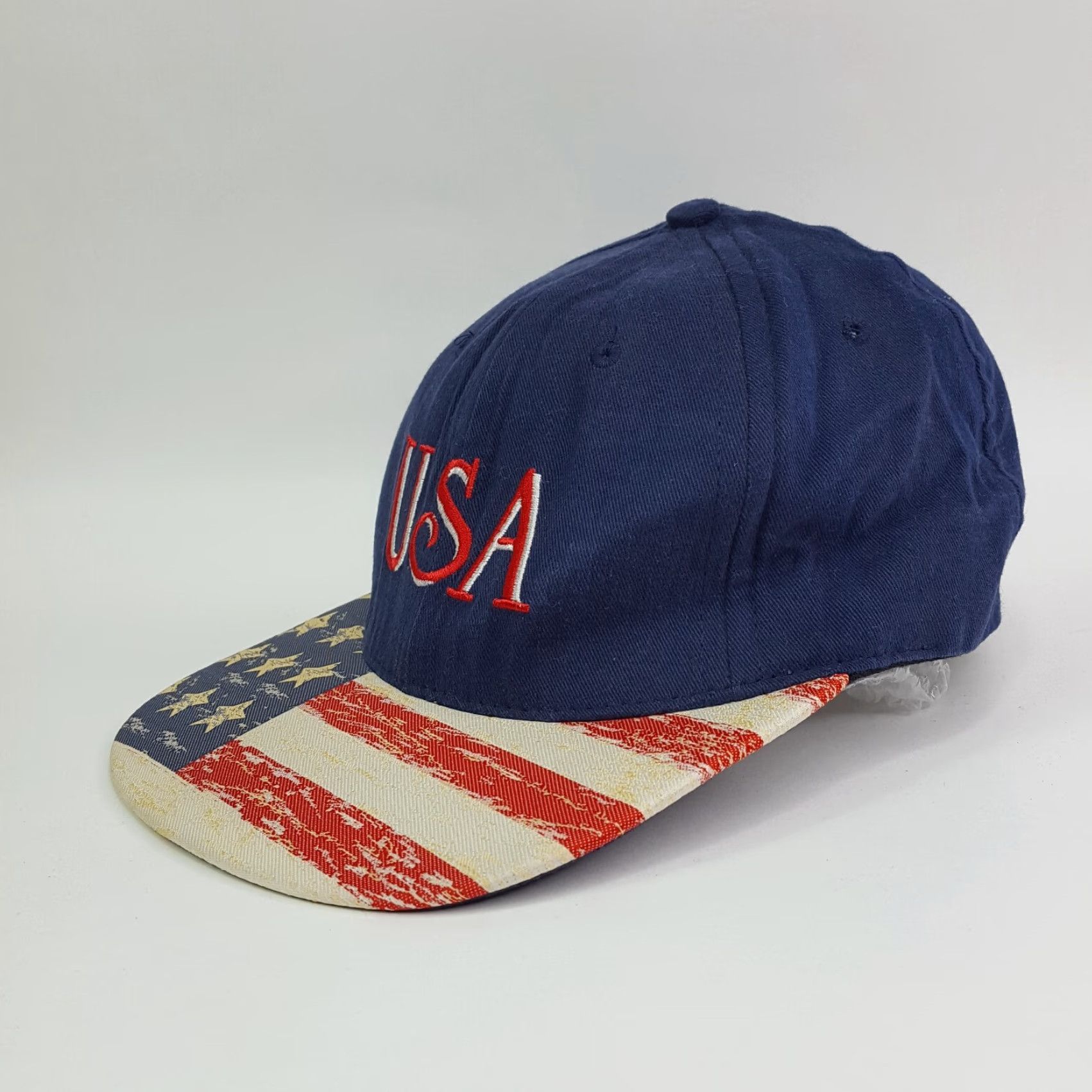 Vintage VINTAGE USA American Flag Snapback Adjustable Navy Blue Golf Hat Baseball Cap Mens Size ONE SIZE - 4 Thumbnail