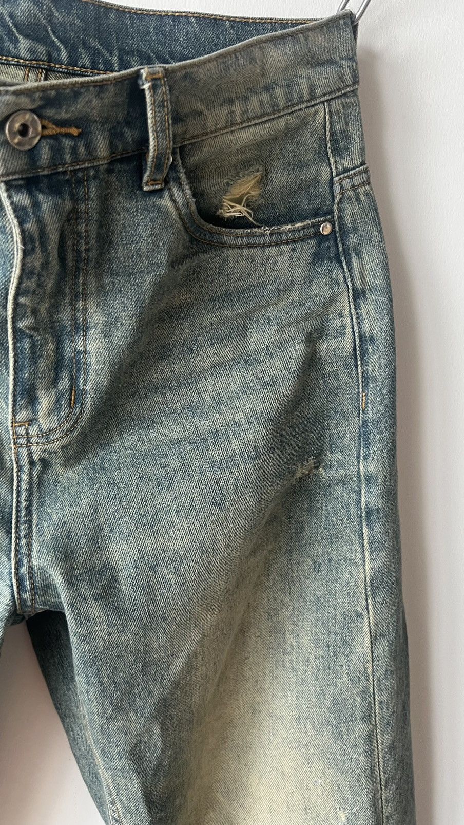 SIMPLE PROJECT Distressed wide leg jeans Size US 29 - 3 Thumbnail