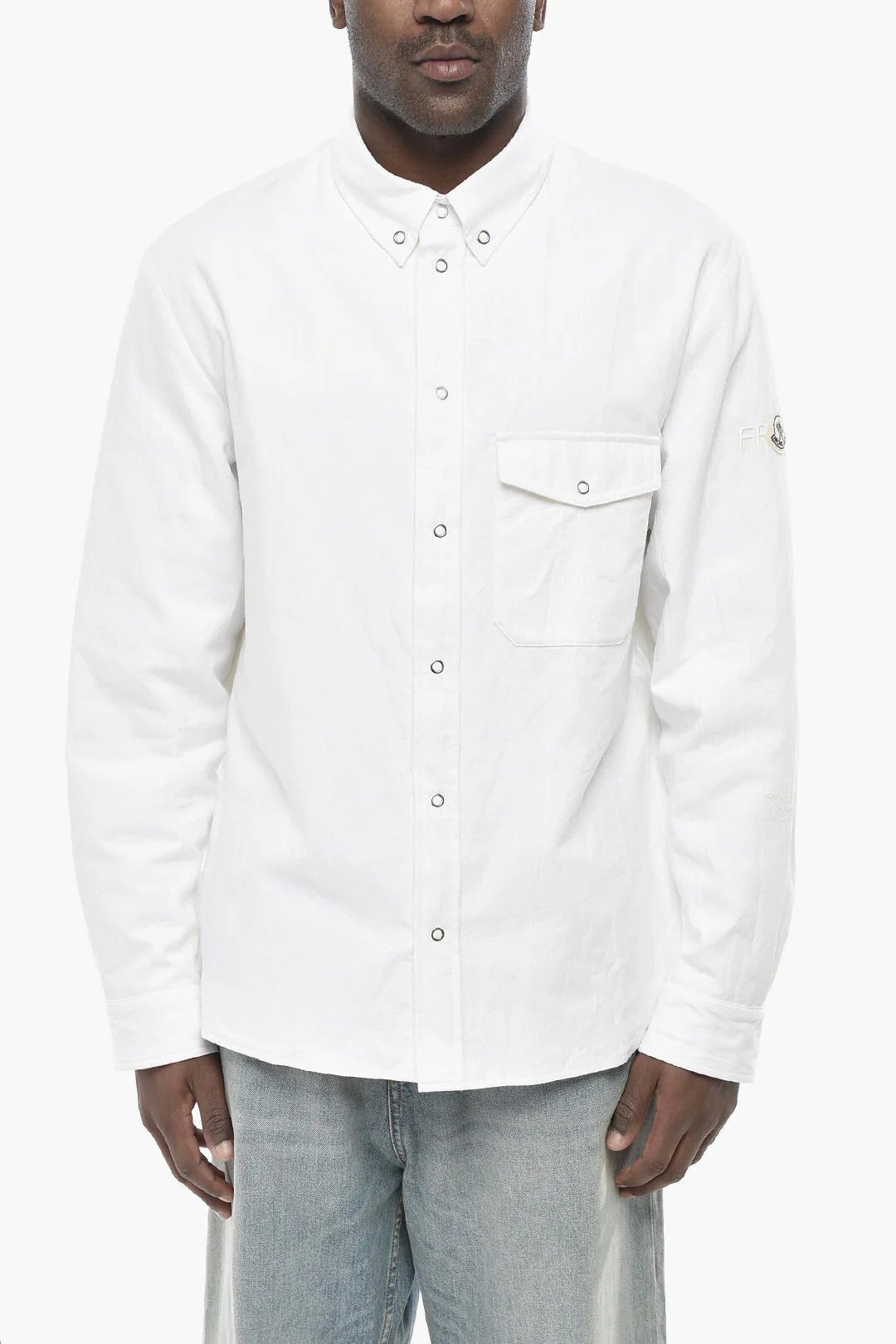 Moncler og1mm0426 Cotton Overshirt in White Size US L / EU 52-54 / 3 - 1 Thumbnail