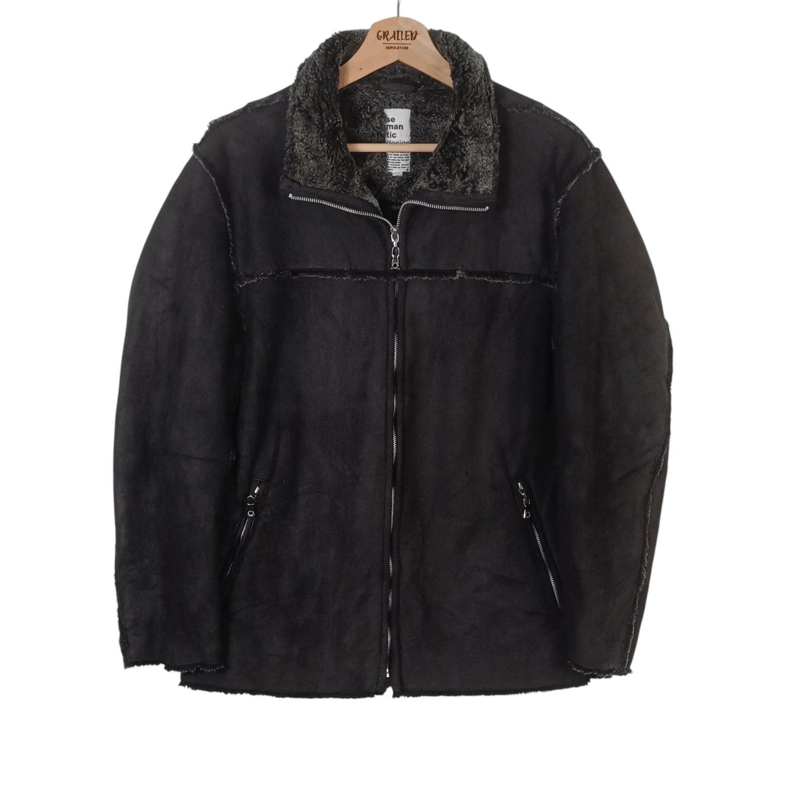 semanticdesign Semantic Design Burn Waxed Fur Jacket Size US M / EU 48-50 / 2 - 2 Thumbnail