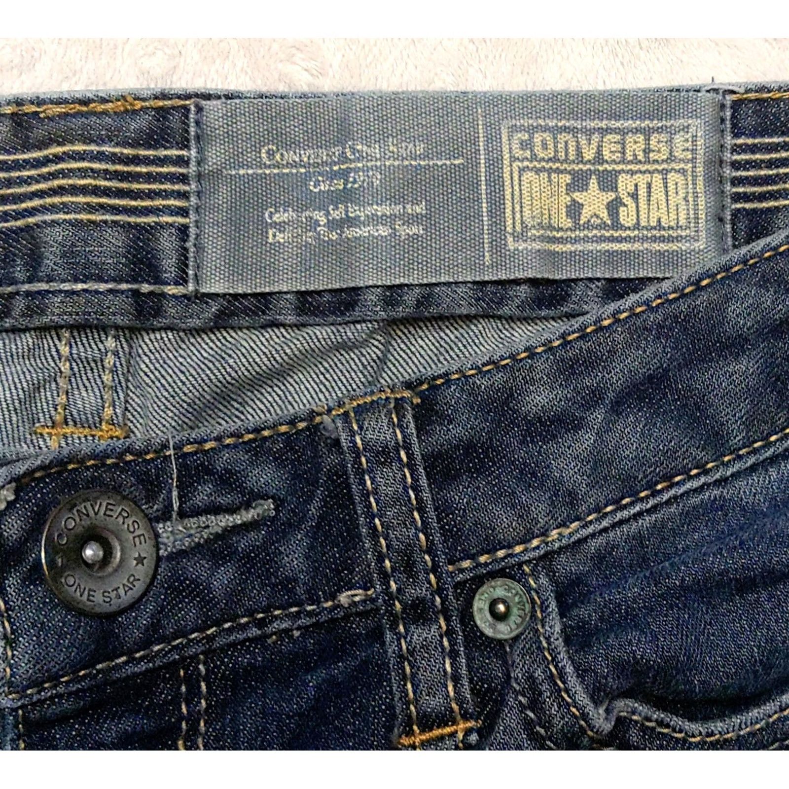 Converse Converse Jeans Women Regular Type Jeans 8 32x31 Denim Bootcut 5-Pocket Zipper Button Logo Blue Denim Stars Stretch Cotton Spandex Size 30" / US 8 / IT 44 - 5 Thumbnail