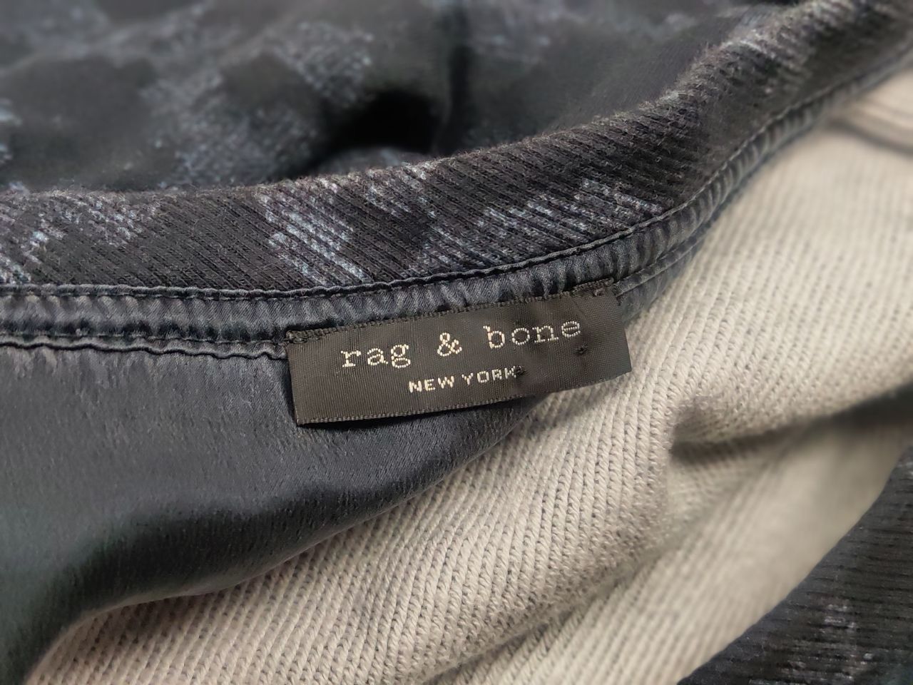 Rag & Bone Rag & Bone Design Dark Blue Pattern Oversized Sweatshirt Size L / US 10 / IT 46 - 11 Thumbnail