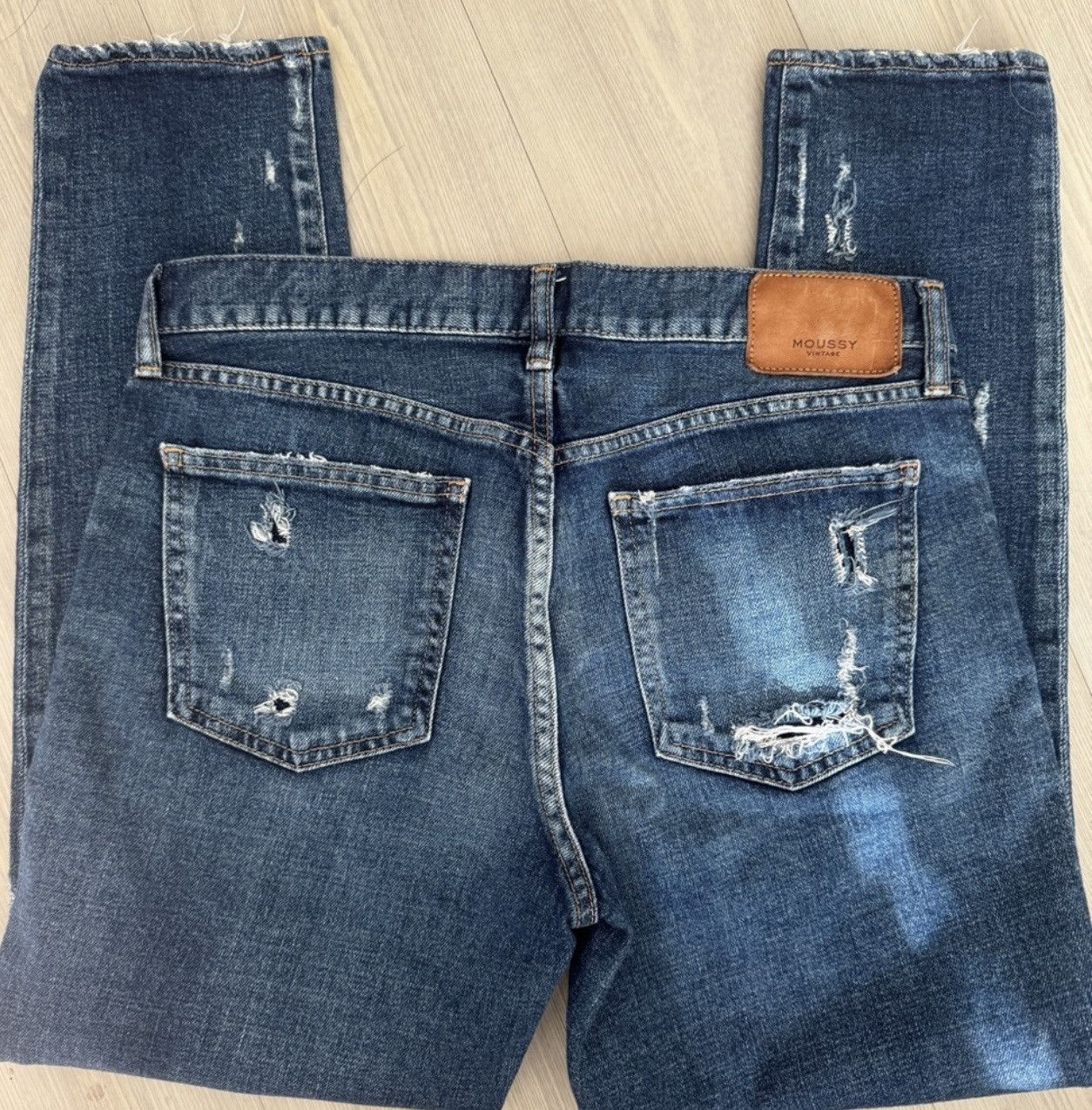 MOUSSY MOUSSY VINTAGE distressed patchwork Jeans 26-27 Size 26" / US 2 / IT 38 - 2 Thumbnail