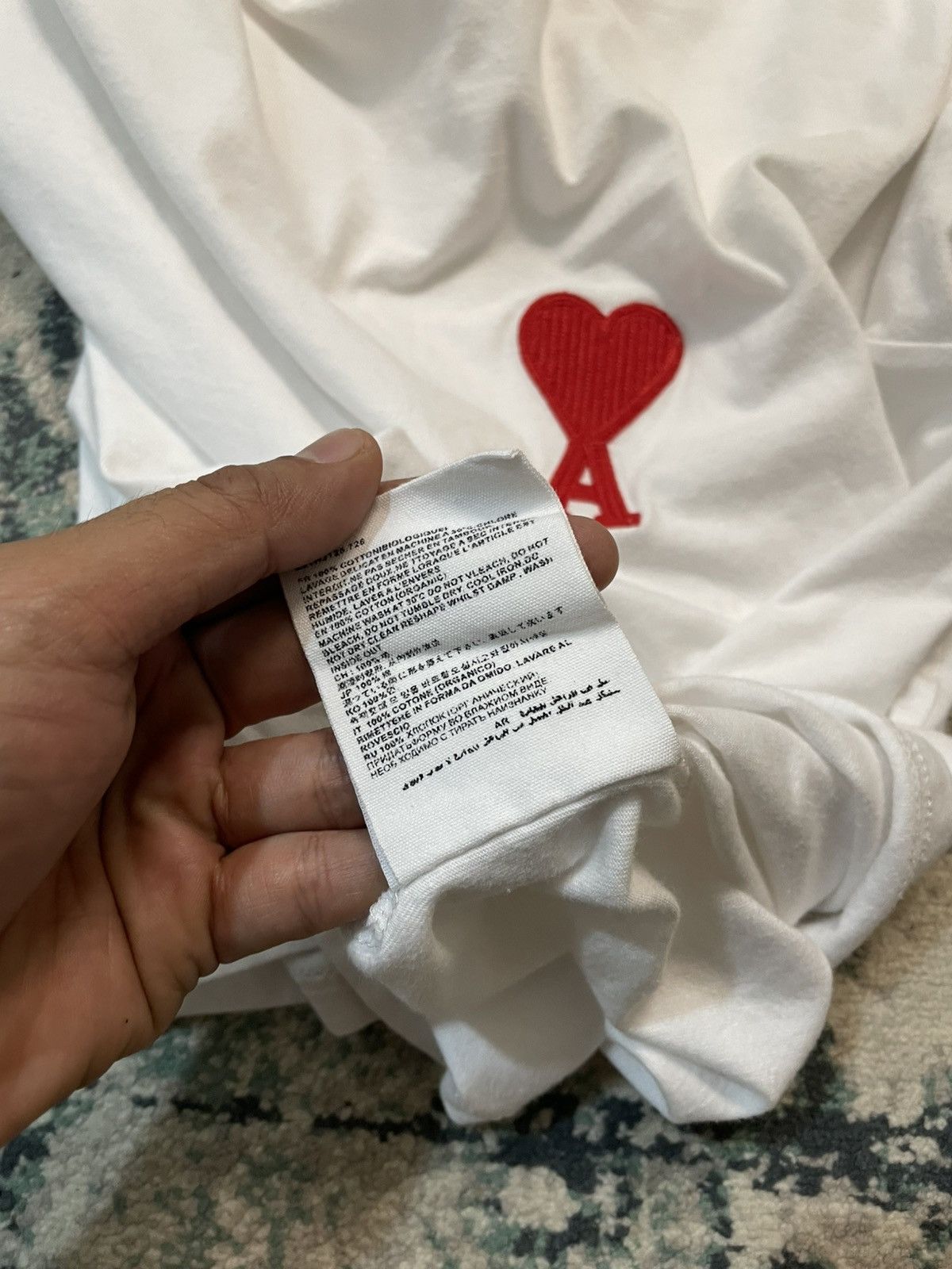 AMI AMI PARIS Alexandre White Red Heart T-shirt Medium Unisex Size US M / EU 48-50 / 2 - 4 Thumbnail