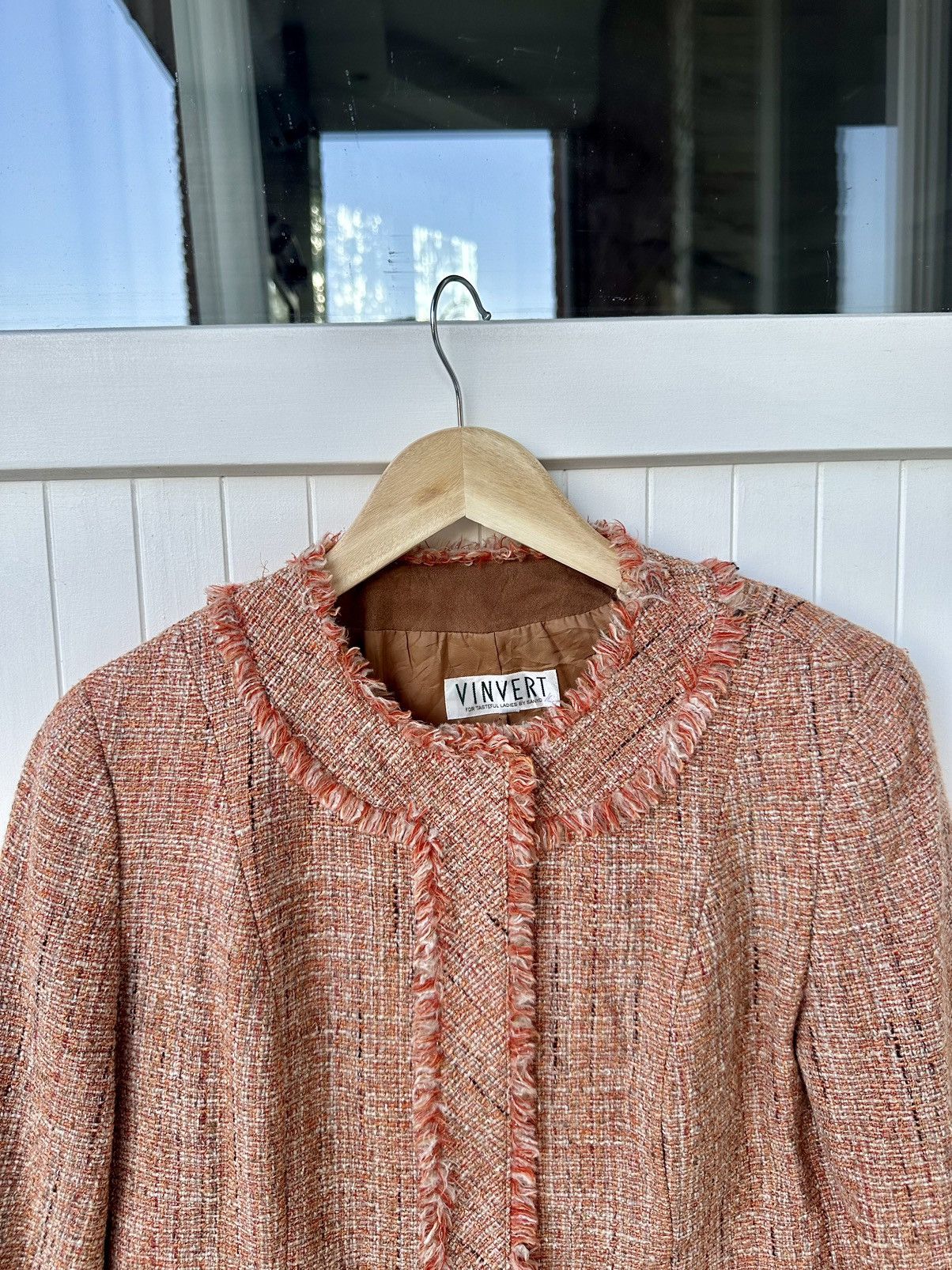 Japanese Brand Vintage Vinvert Tweed Jacket Made In Japan Size M / US 6-8 / IT 42-44 - 7 Thumbnail