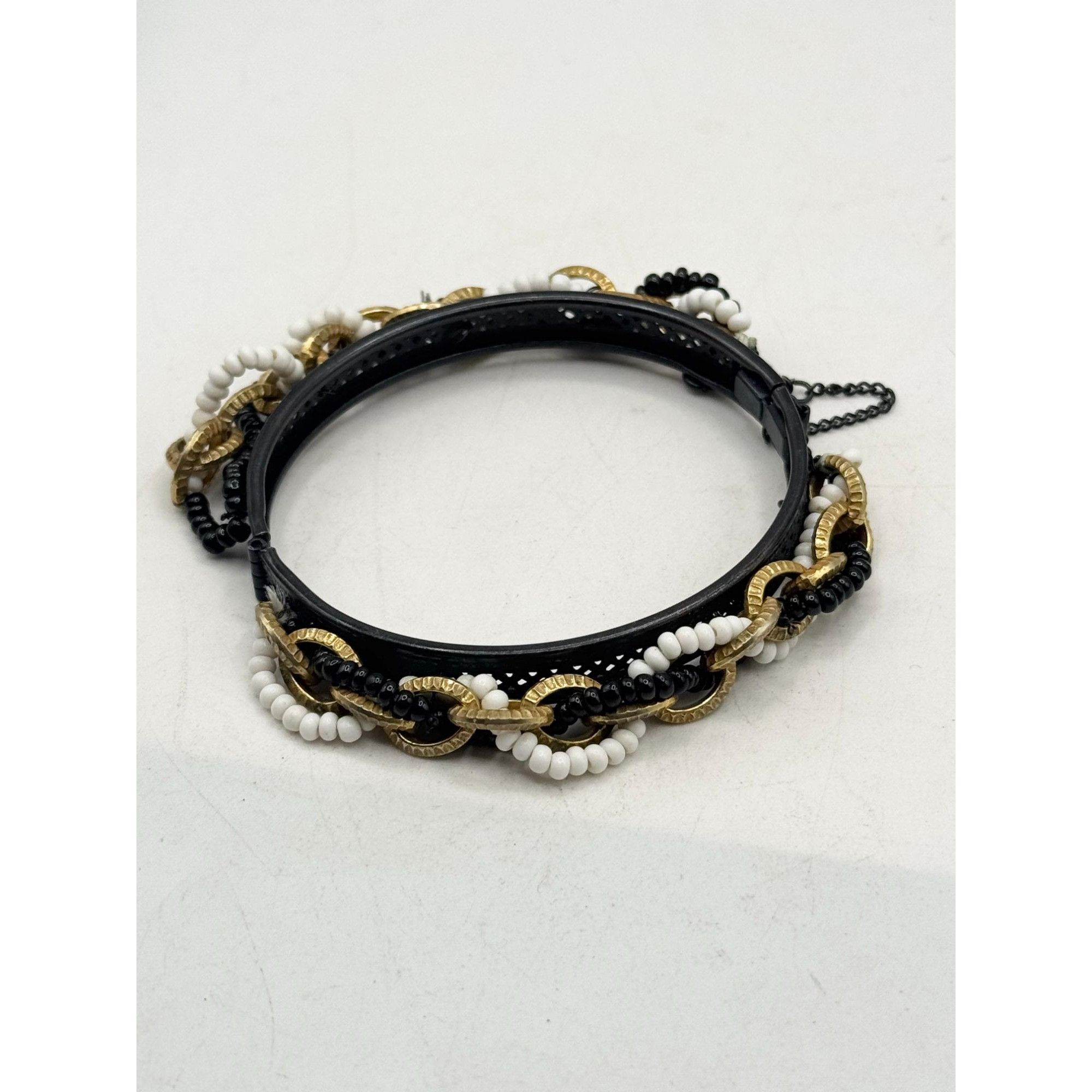 Miriam Haskell Miriam Haskell Beaded Wrapped Chain Bangle Bracelet Size ONE SIZE - 3 Thumbnail