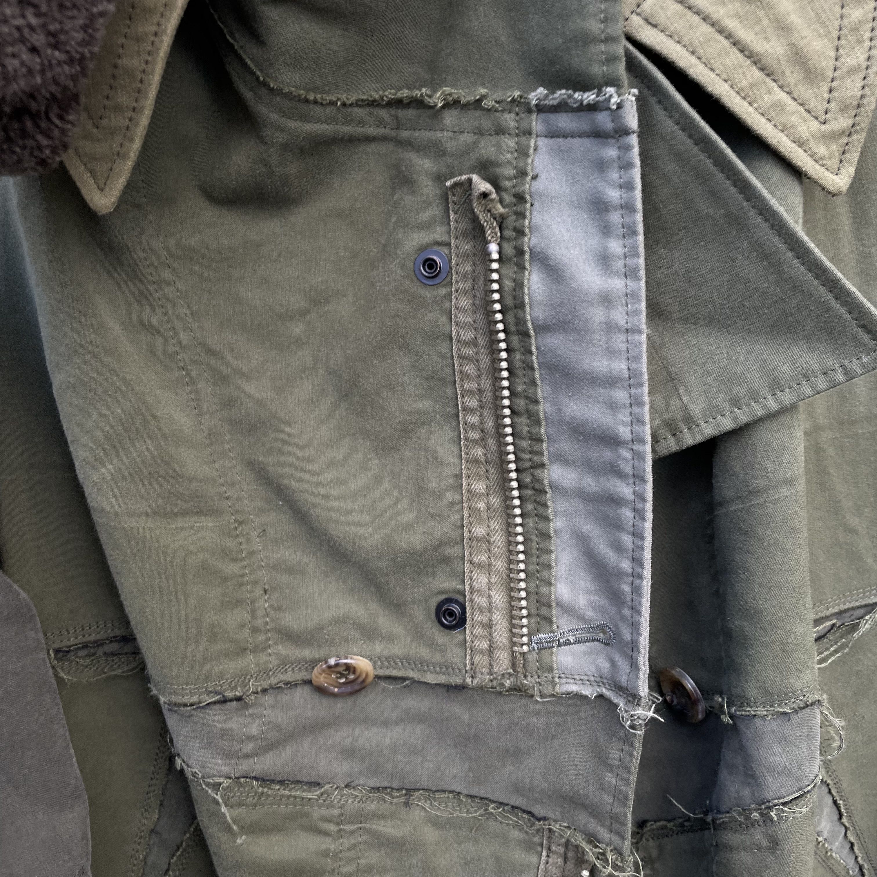 Comme des Garcons CDG Junya Watanabe Reworked Patchwork Military Coat F/W06 Size L / US 10 / IT 46 - 12 Thumbnail
