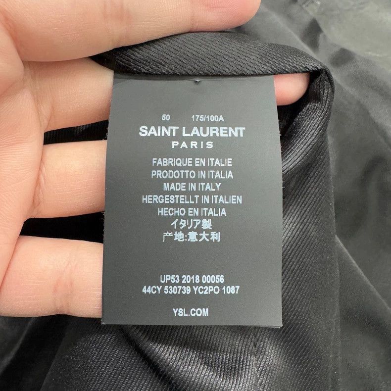 Saint Laurent Paris black leather biker jacket with studs Size US L / EU 52-54 / 3 - 4 Thumbnail