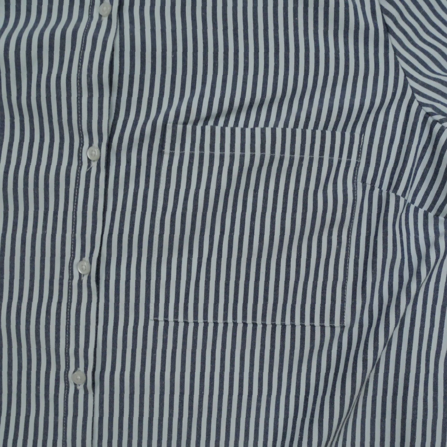 Vintage Rag Poets Shirt Women M Blue Striped Button-Up Long Sleeve Casual Shirt Size M / US 6-8 / IT 42-44 - 3 Thumbnail