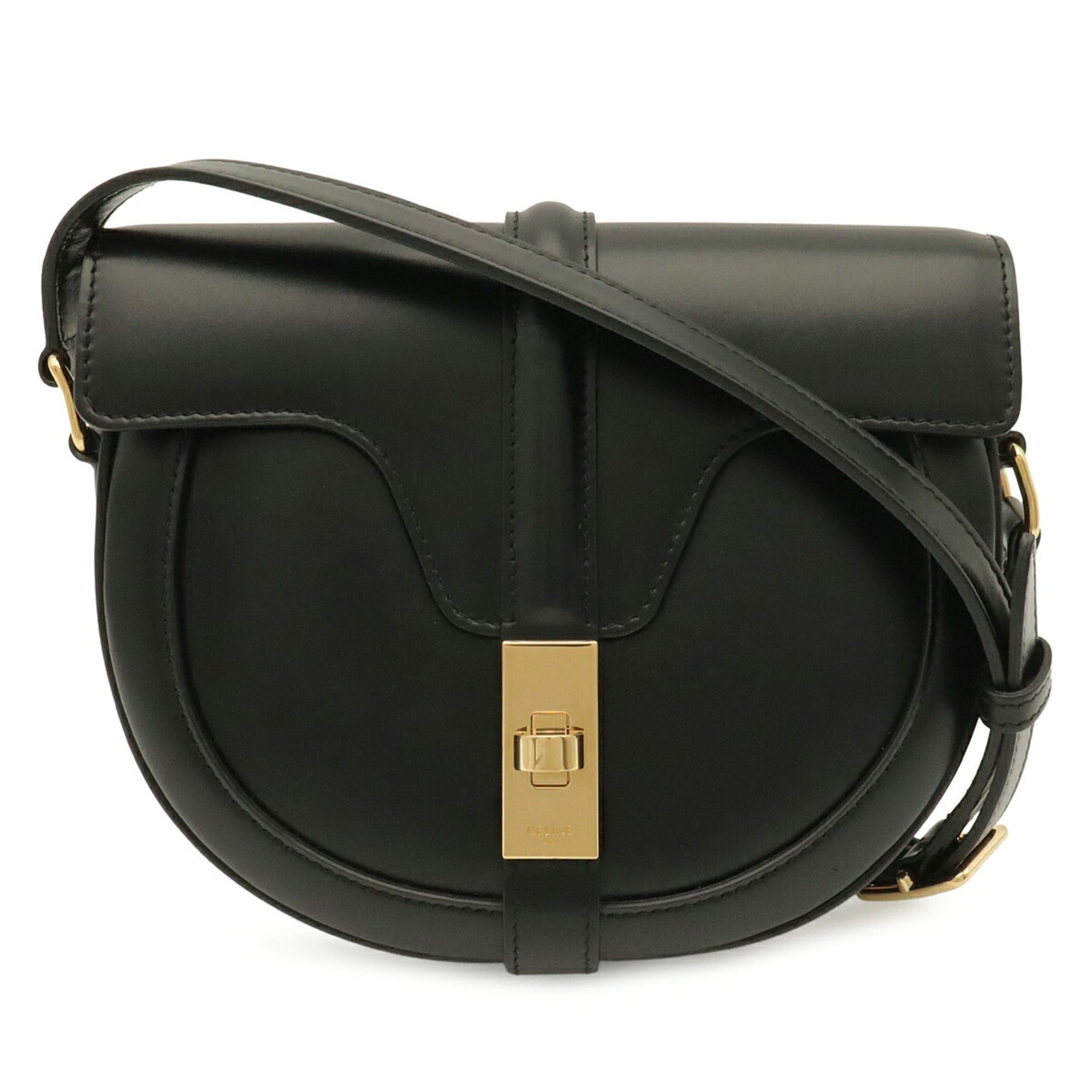 Celine CELINE Small Besace 16 Seize Shoulder Bag Pochette Calfskin Black 188013 Size ONE SIZE - 1 Thumbnail