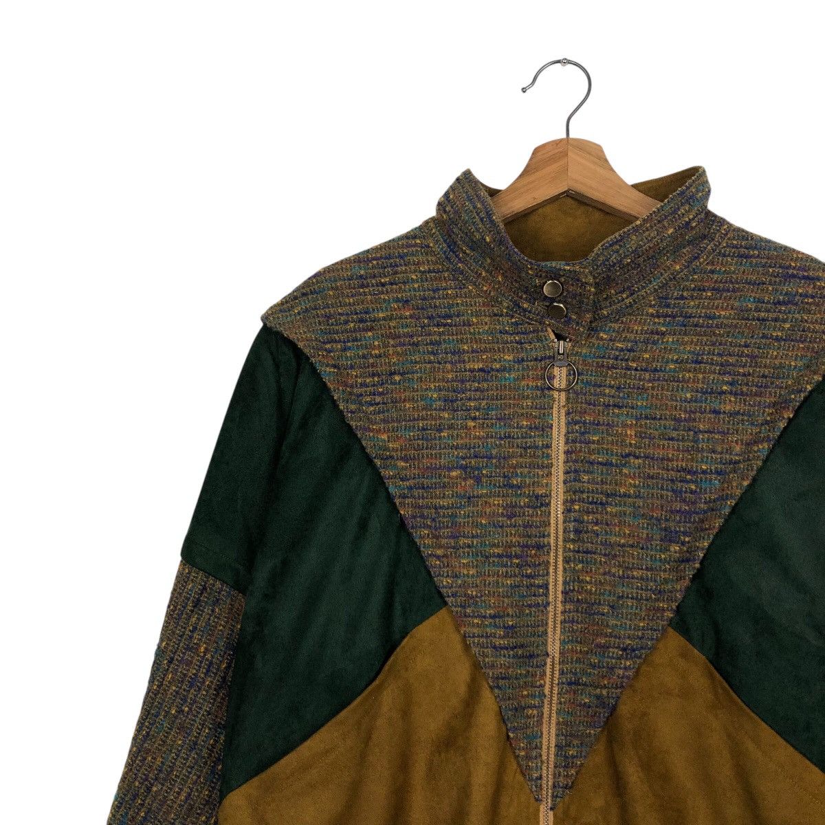 Japanese Brand 📌Vintage Bomber Jacket Patchwork Lunna Issey Miyake Size US M / EU 48-50 / 2 - 8 Thumbnail