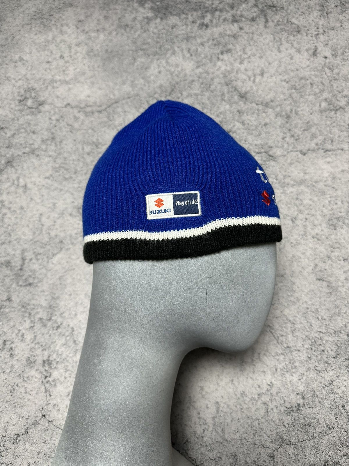 Vintage Vintage Suzuki Tyco Blue Racing Beanie Hat Size ONE SIZE - 9 Thumbnail