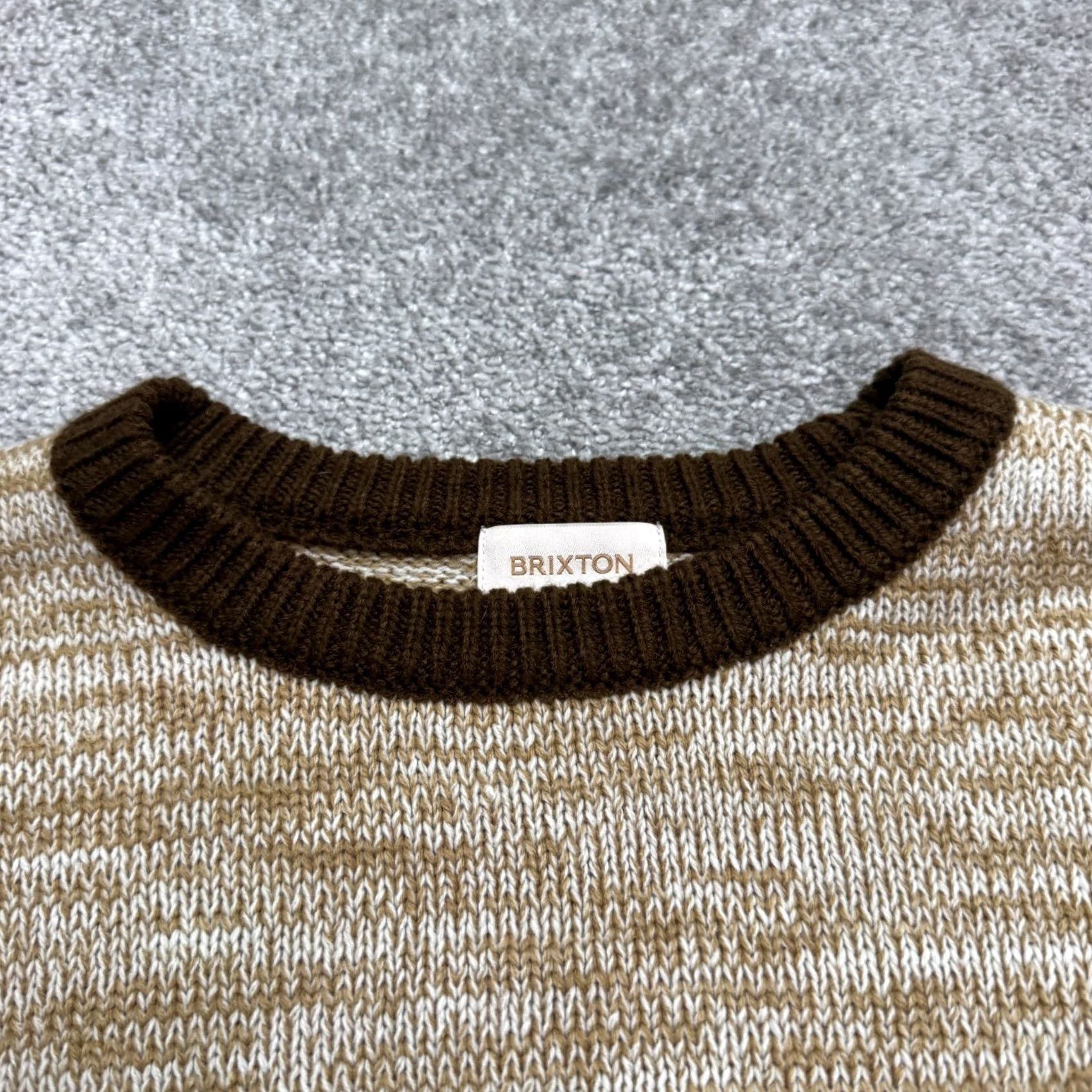 Brixton Brixton Monterey Mojave Striped Pullover Sweater Womens Medium Brown Balloon Sleeve Knit Pullover Size M / US 6-8 / IT 42-44 - 4 Thumbnail