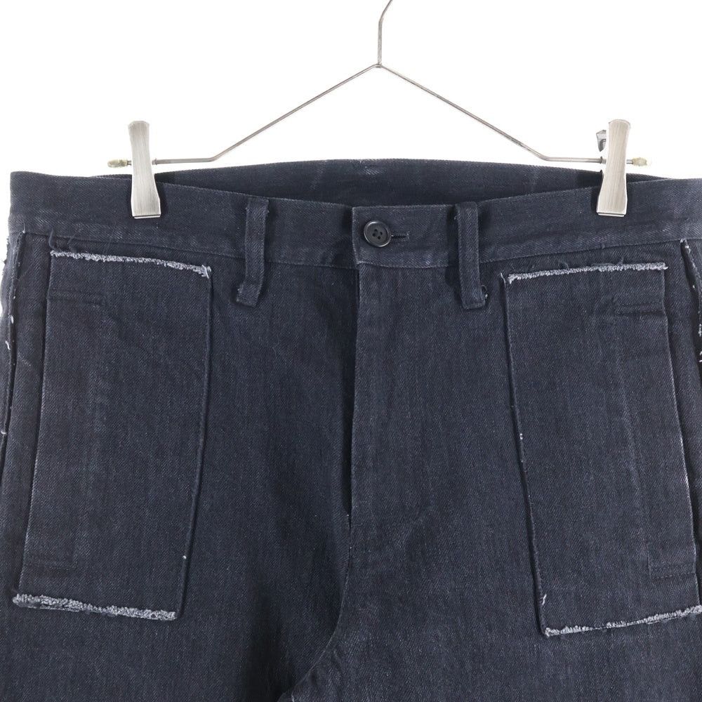Yohji Yamamoto Yohji Yamaha POUR HOMME/Distressed Black Denim Pants Size US 33 - 3 Thumbnail
