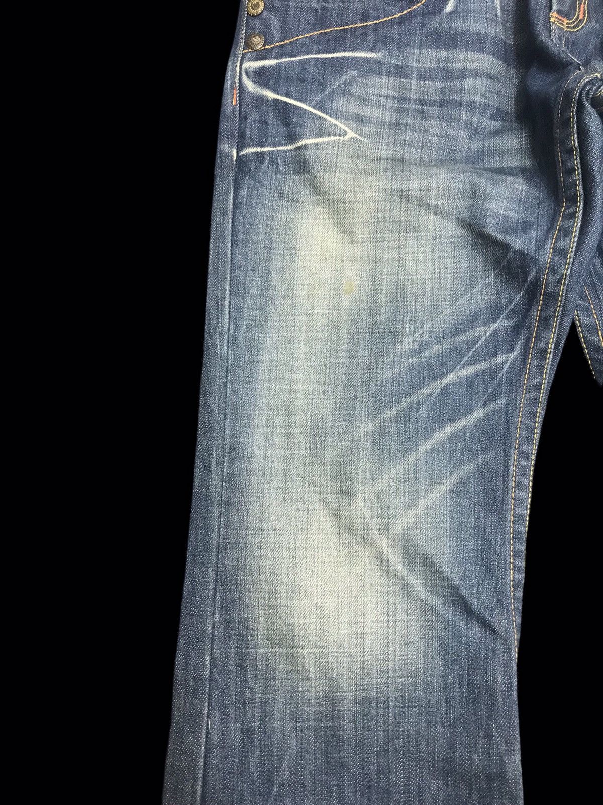 Japanese Brand 💥FLARE💥ARCHIVAL REDPEPPER CHIEFHEAD EMBROIDERY DENIM F257 Size US 31 - 6 Thumbnail