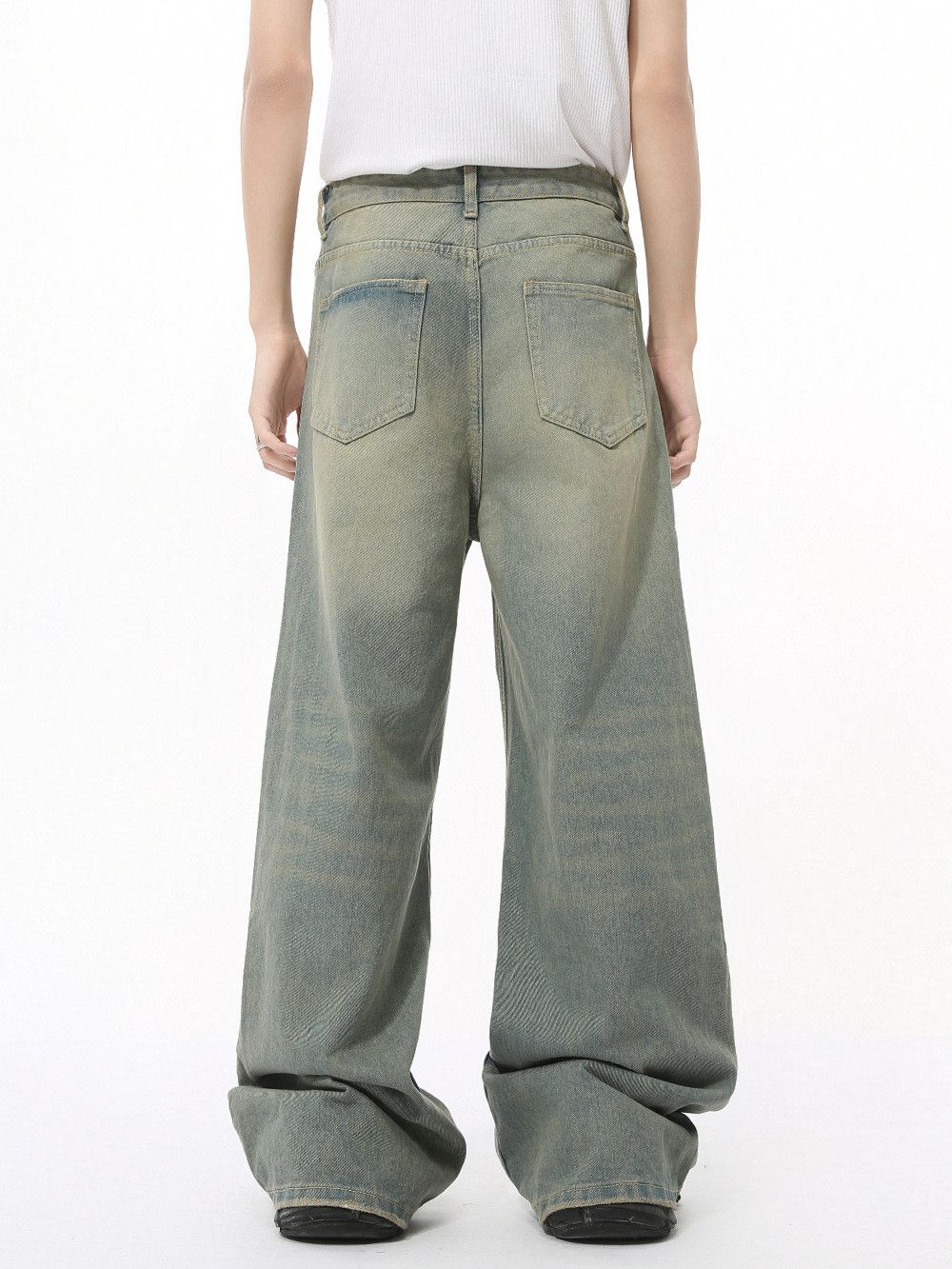 Vintage Men's retro straight leg wide-leg distressed jeans Size US 32 / EU 48 - 5 Thumbnail