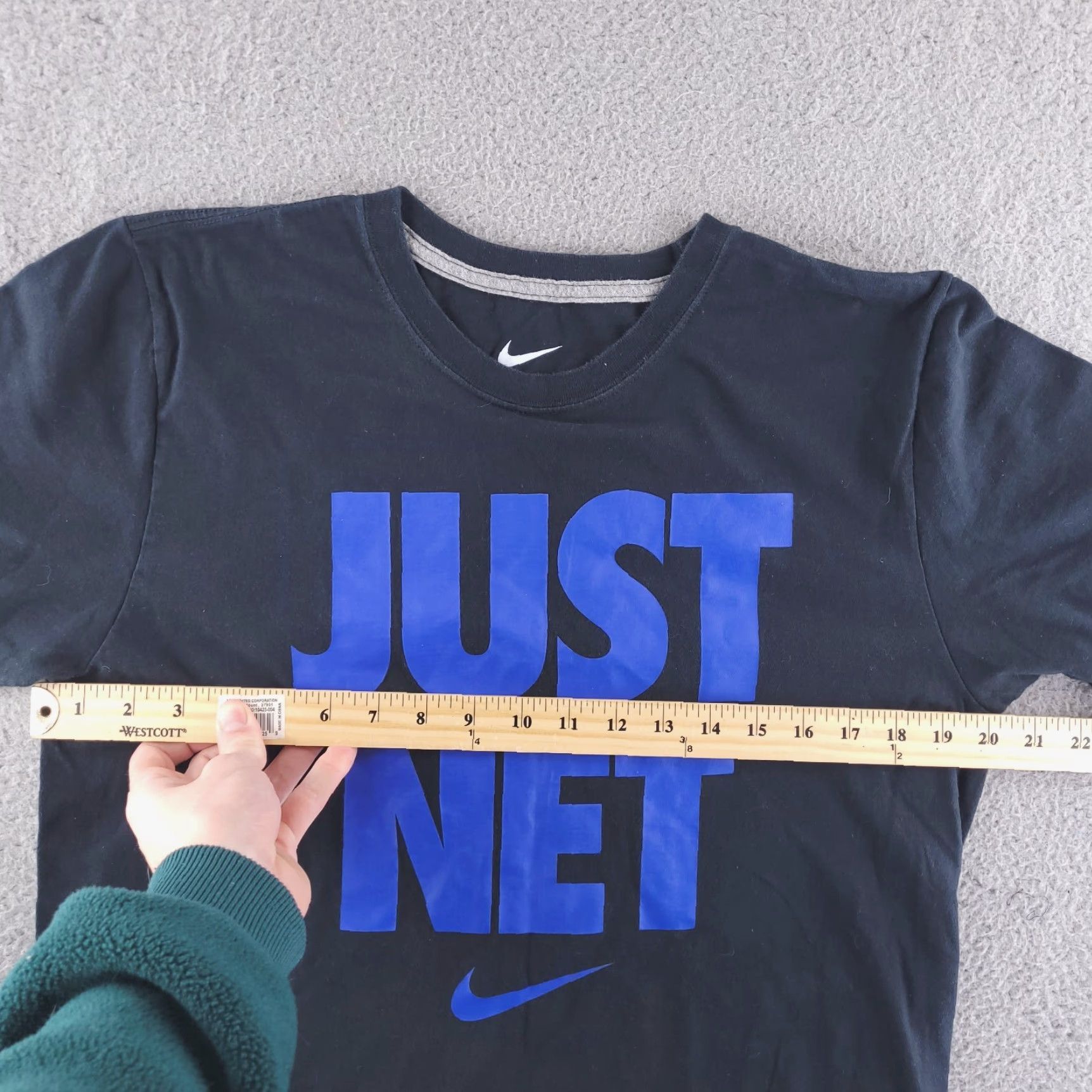 Nike VINTAGE Nike Shirt Mens Medium Black Short Sleeve Just Net Basketball Size US M / EU 48-50 / 2 - 5 Thumbnail