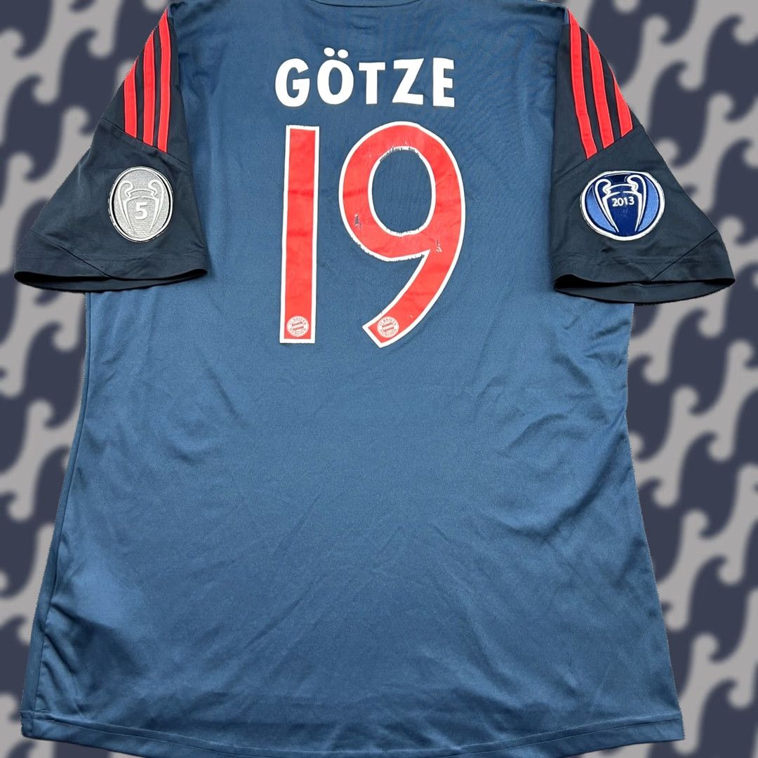Adidas adidas Bayern Munich 2013 2014 Third Mens Football Jersey M Blue Short Sleeve Pullover Round Neck Moisture Wicking Quick Dry Shirt Sports Mens Size US M / EU 48-50 / 2 - 1 Thumbnail