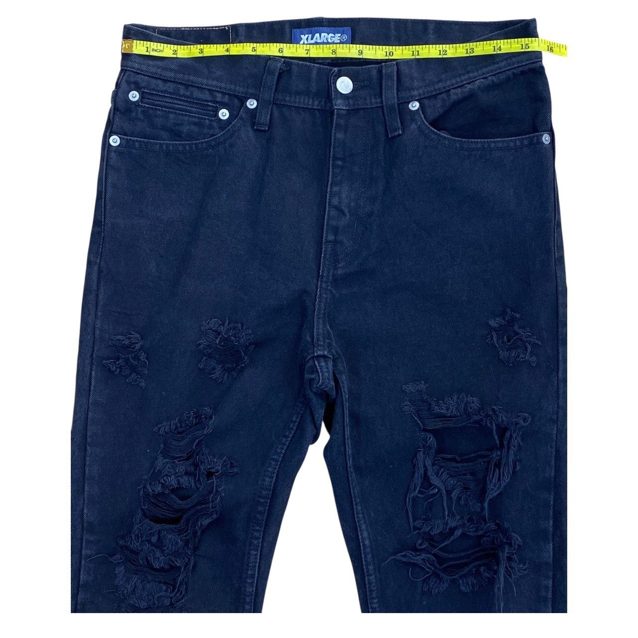 Xlarge Black Japanese X-Large Distress Style Jeans Size US 31 - 5 Thumbnail