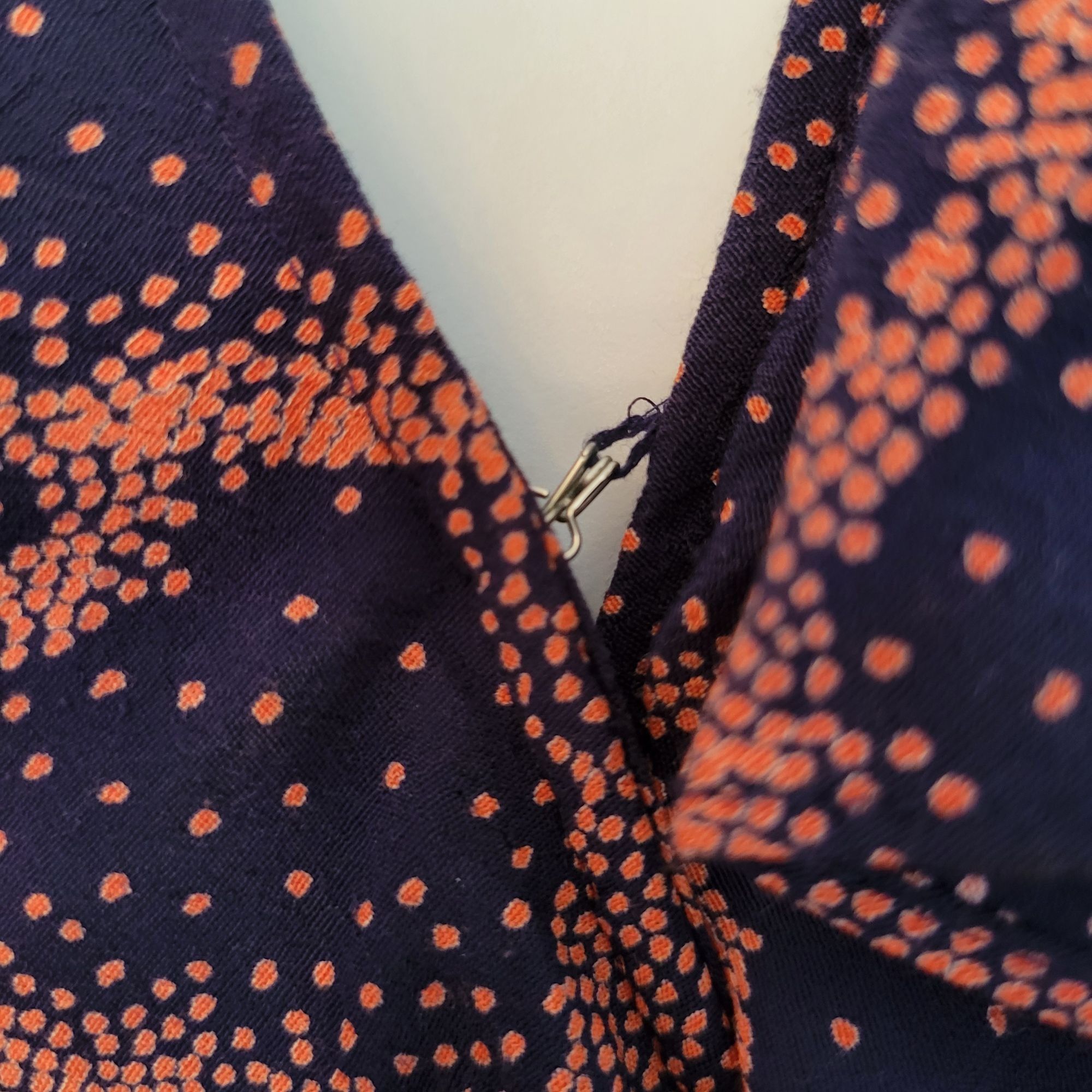Anthropologie Maeve Anthropologie 4 Navy Coral Wrap Dress Ruffle ROSALIA R Size S / US 4 / IT 40 - 6 Thumbnail