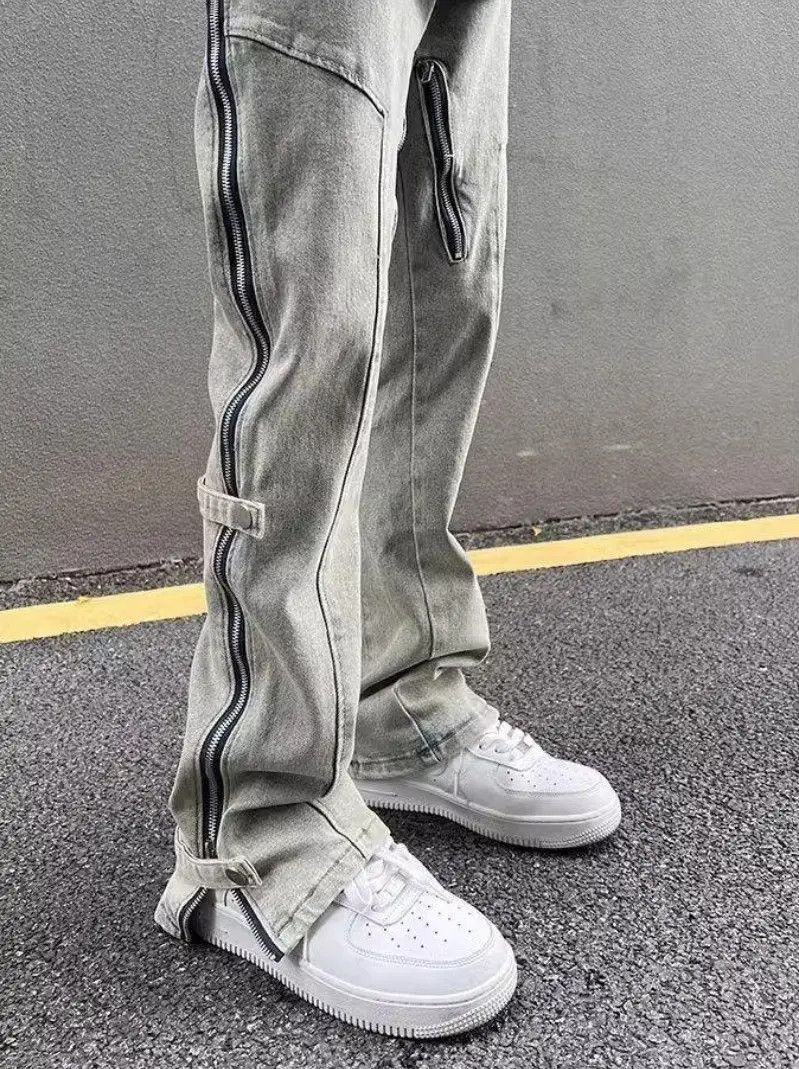 Designer × Japanese Brand High street distressed washed side zip micro flare jeans Size US 32 / EU 48 - 6 Thumbnail